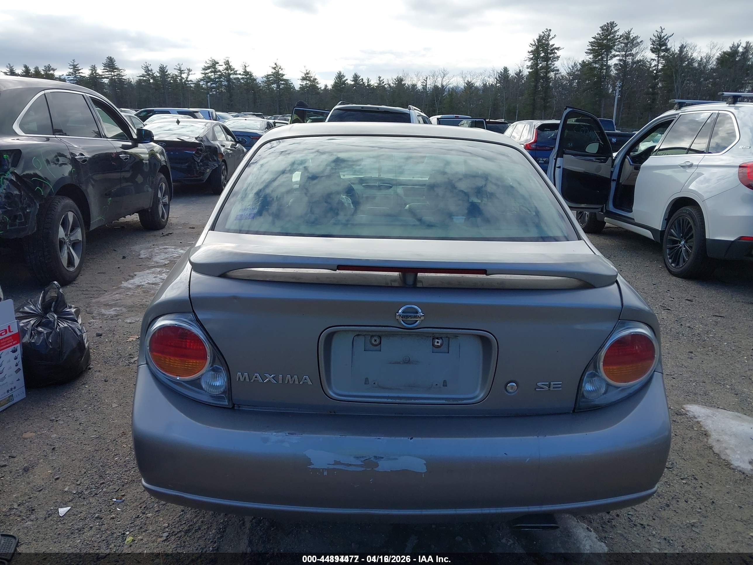 2002 Nissan Maxima Se Gray vin: JN1DA31A82T306861