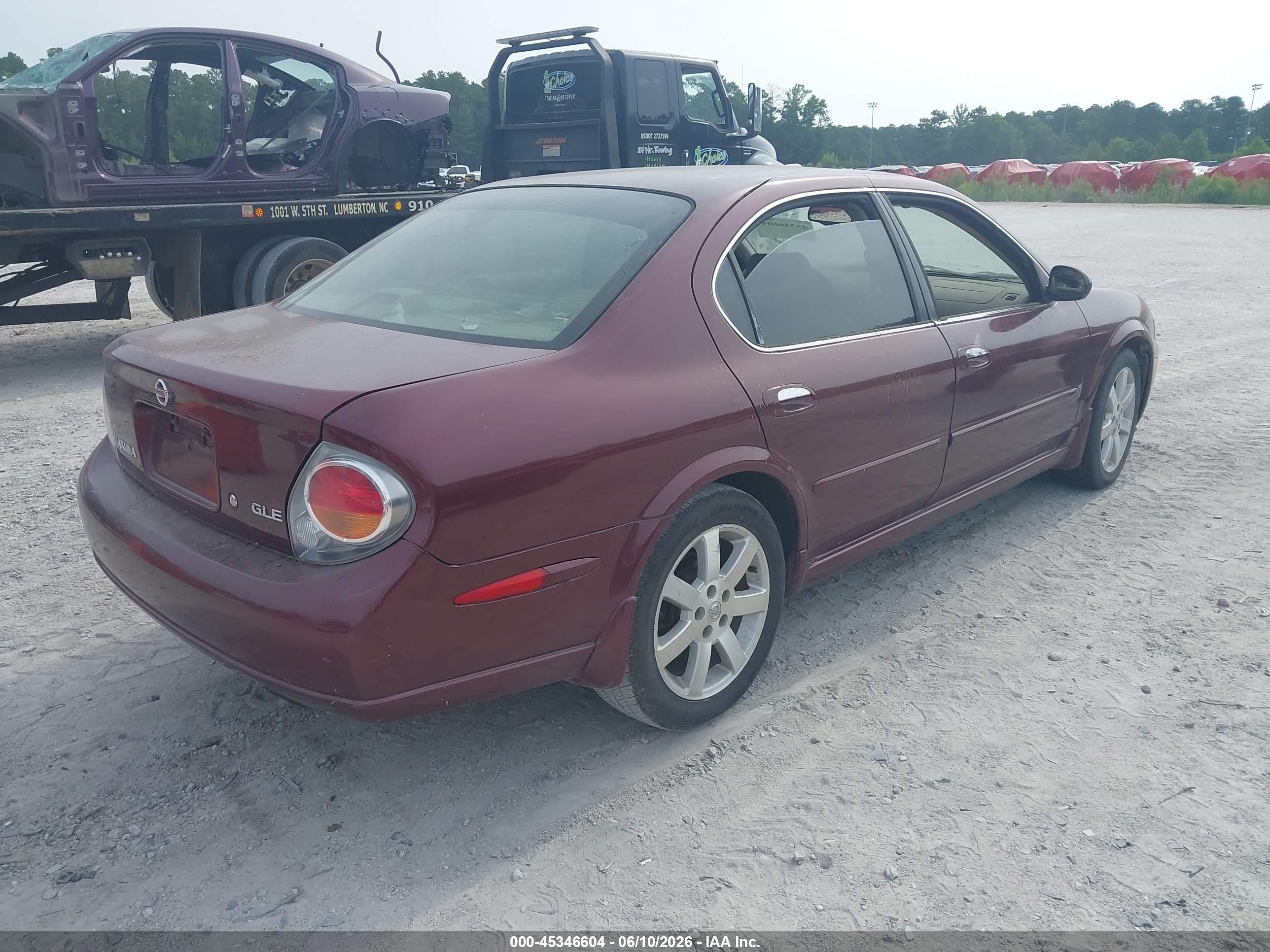 2003 Nissan Maxima Gle Burgundy vin: JN1DA31A83T432476