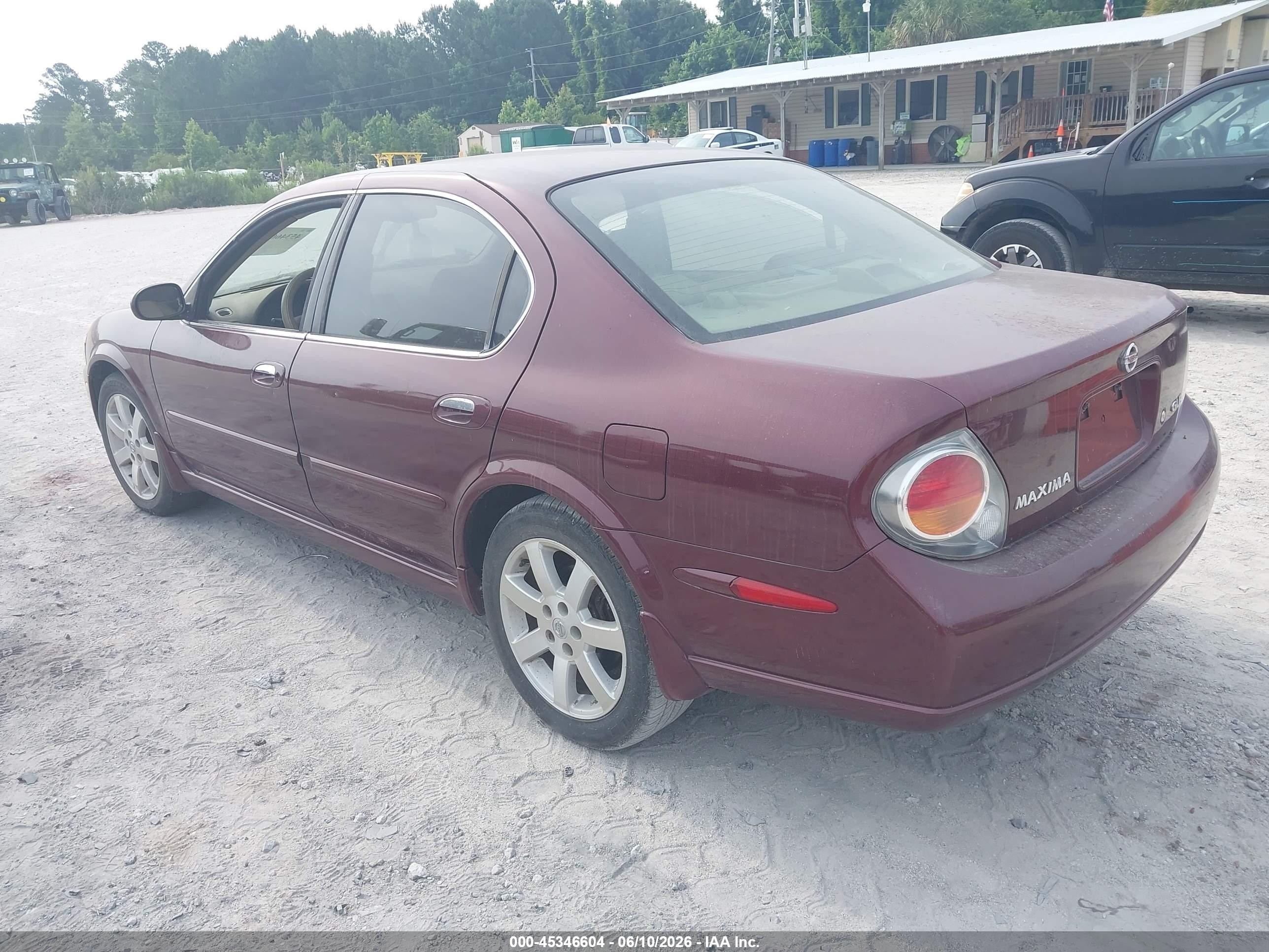 2003 Nissan Maxima Gle Burgundy vin: JN1DA31A83T432476