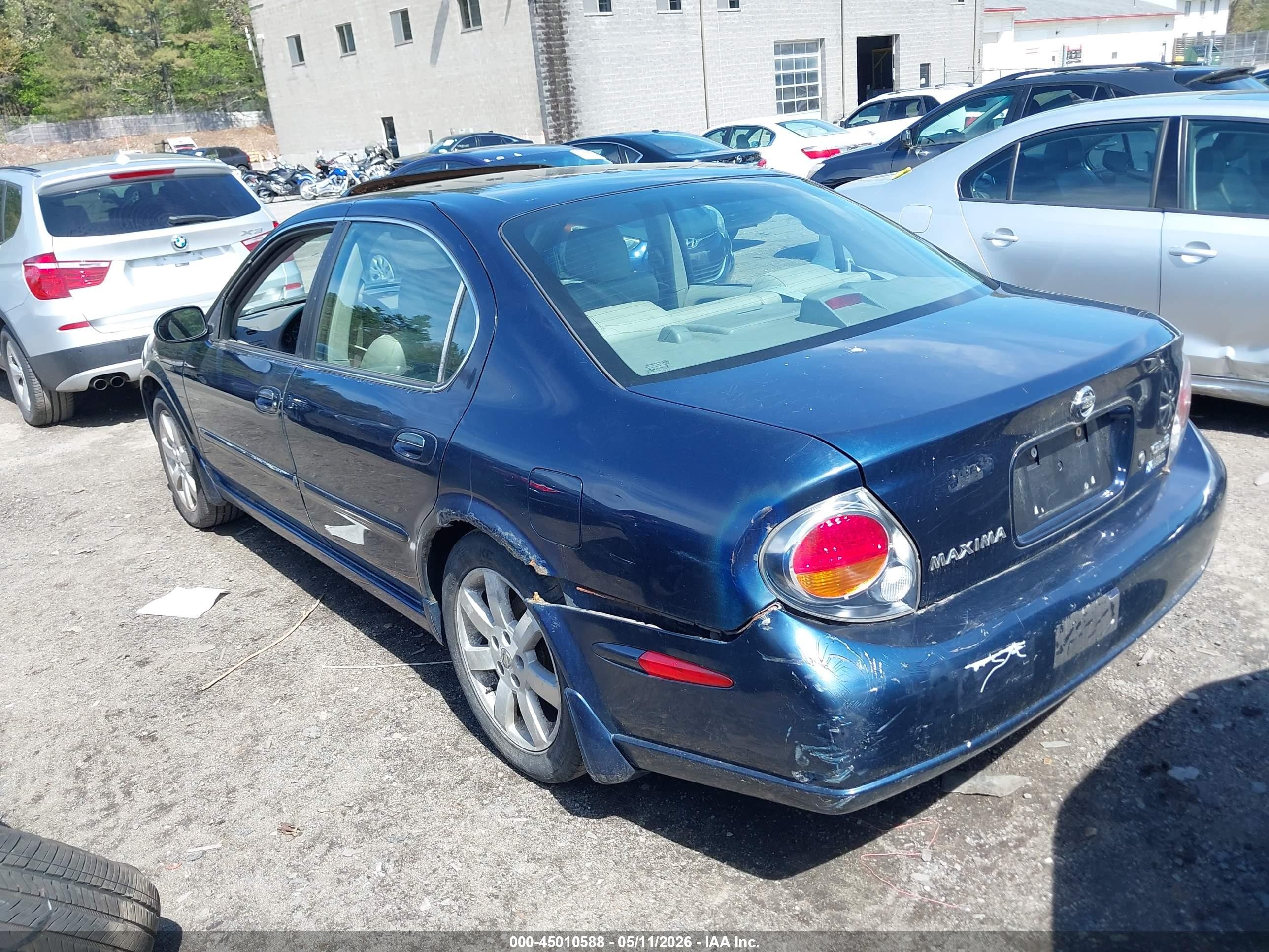 2003 Nissan Maxima Gle Dark Blue vin: JN1DA31A93T437251