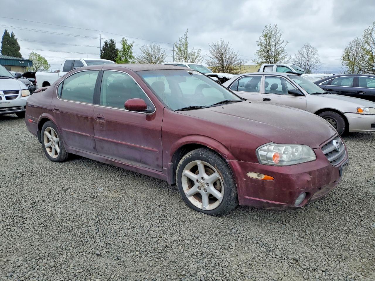 2002 Nissan Maxima Gxe Burgundy vin: JN1DA31D02T443593