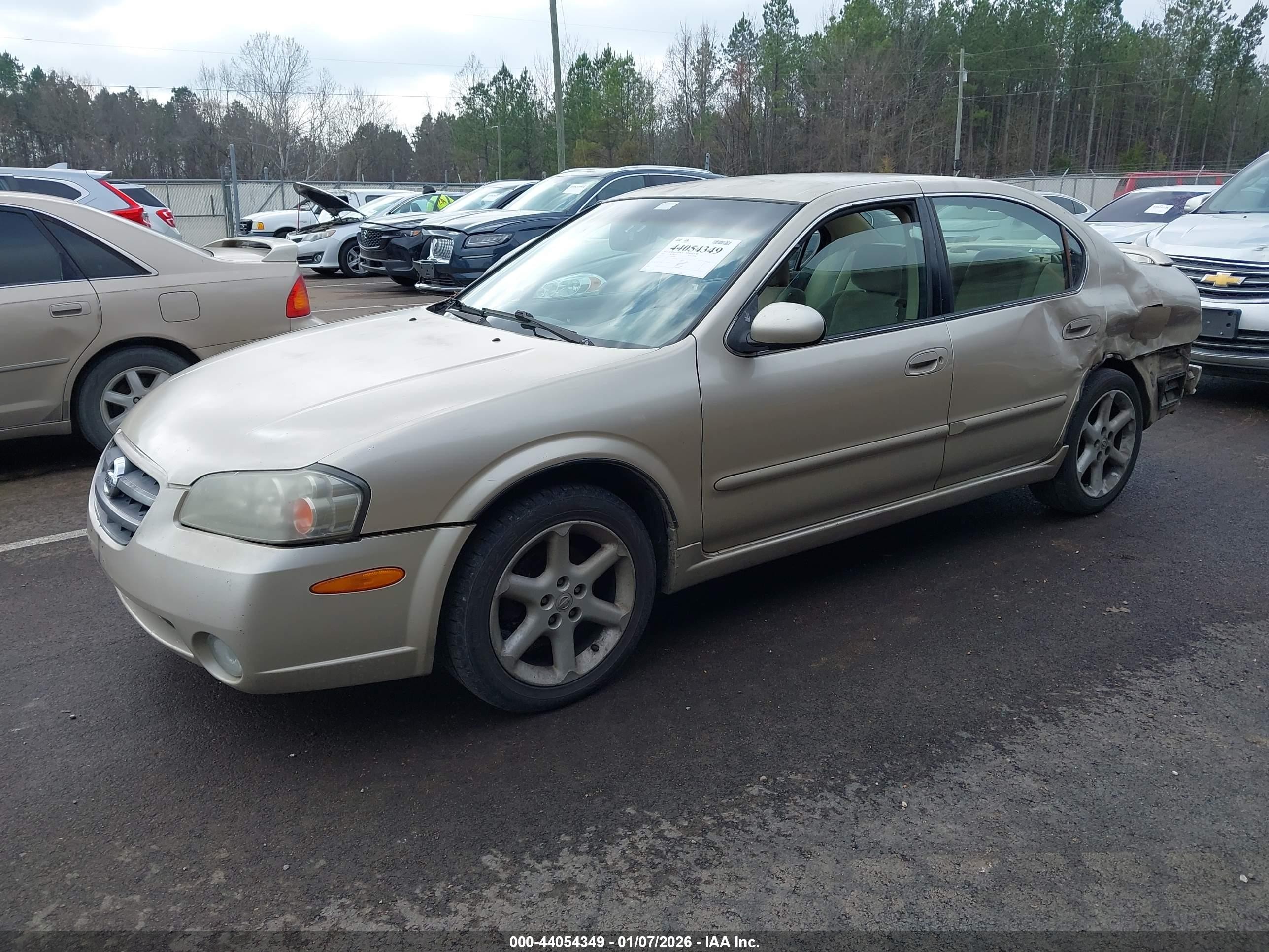 2002 Nissan Maxima Se Beige vin: JN1DA31D22T442090