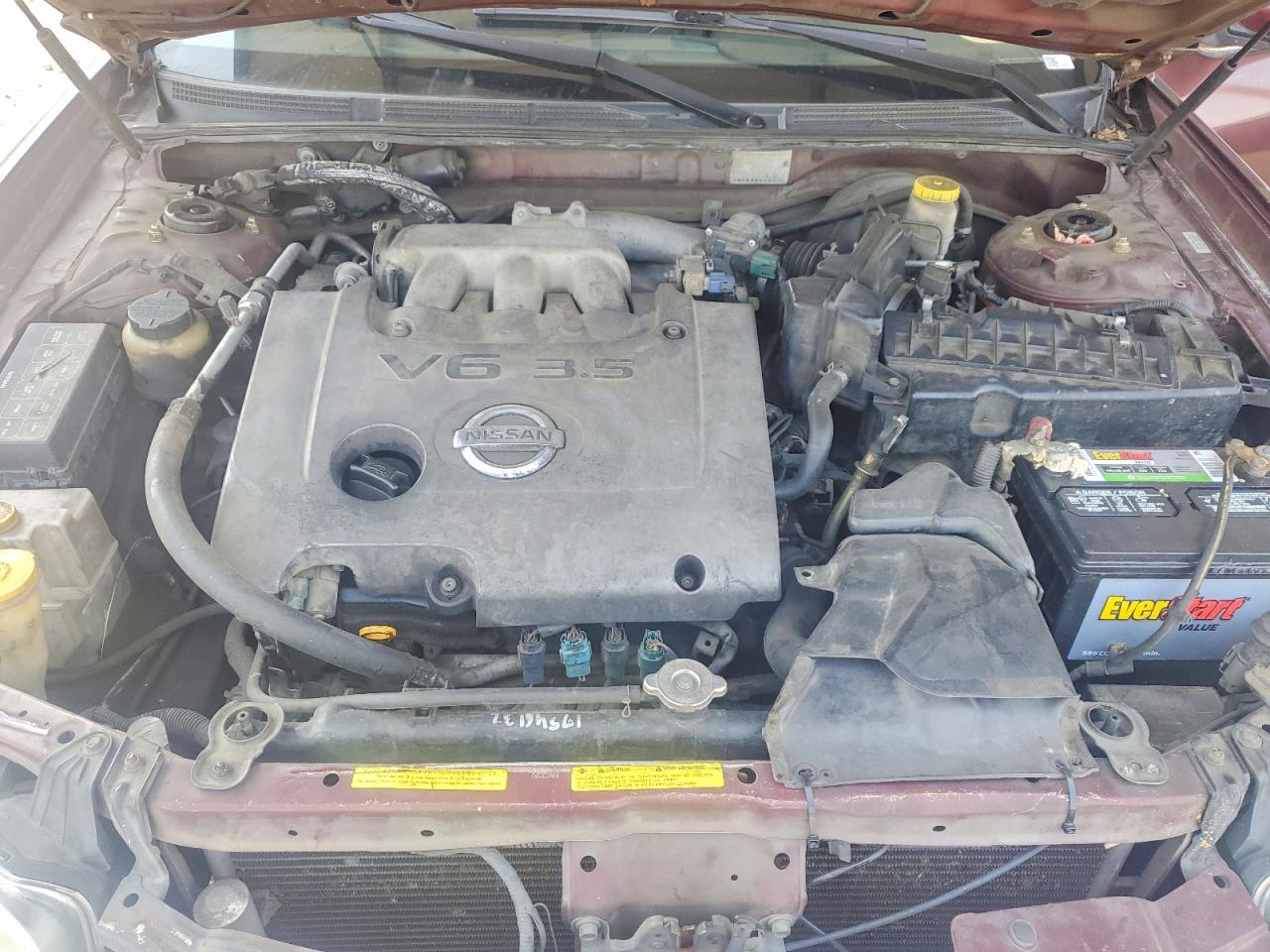 2002 Nissan Maxima Burgundy vin: JN1DA31D52T410105