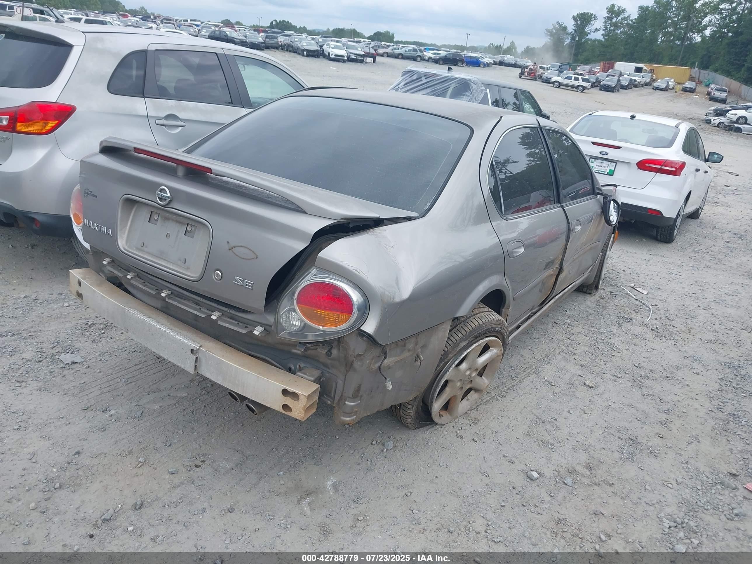 2002 Nissan Maxima Se Gray vin: JN1DA31D72T430775