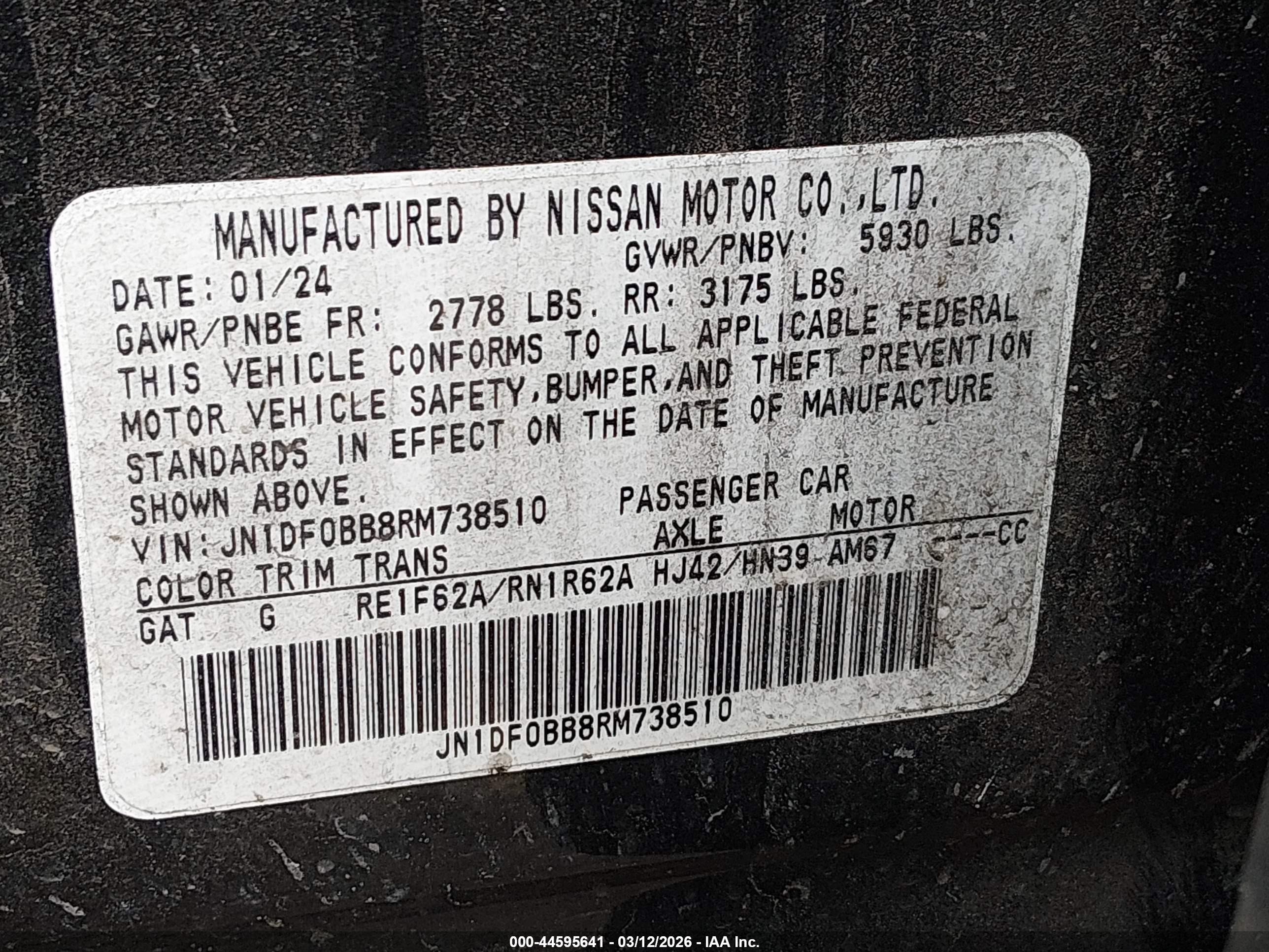2024 Nissan Ariya Evolve+ Black vin: JN1DF0BB8RM738510