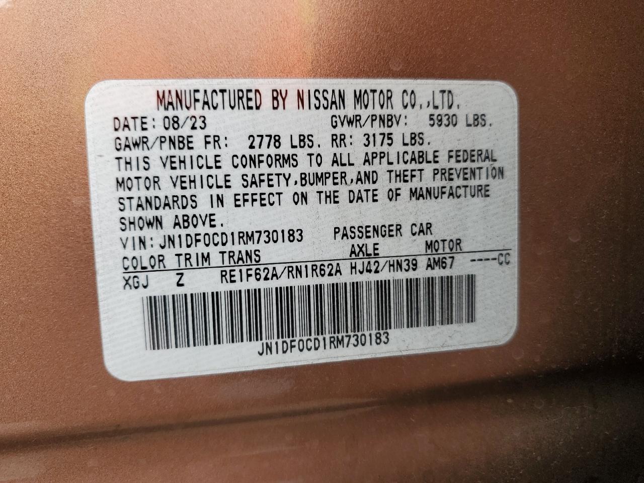 2024 Nissan Ariya Platinum + Gold vin: JN1DF0CD1RM730183