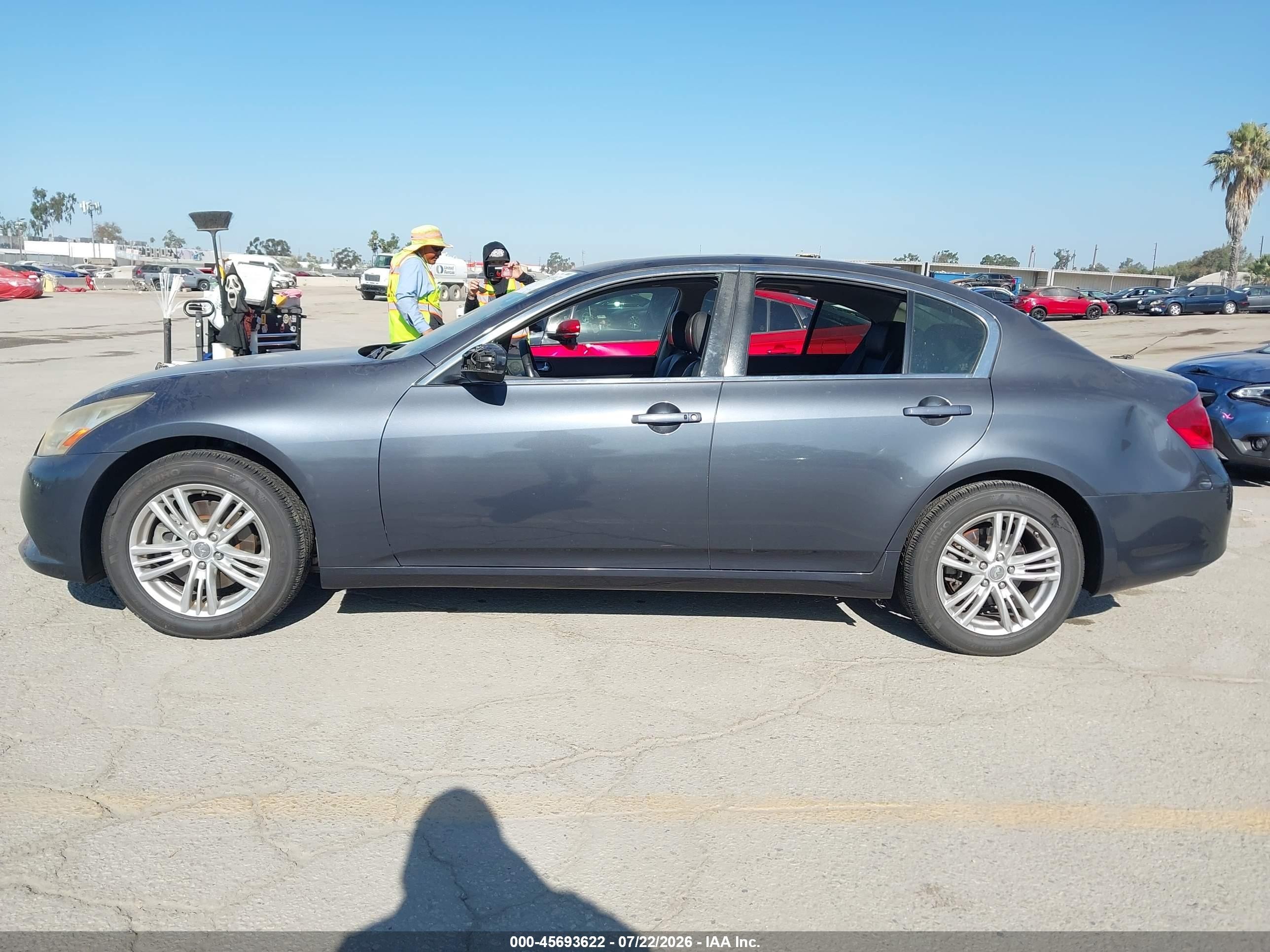 2012 Infiniti G25 Journey Gray vin: JN1DV6AP0CM701087
