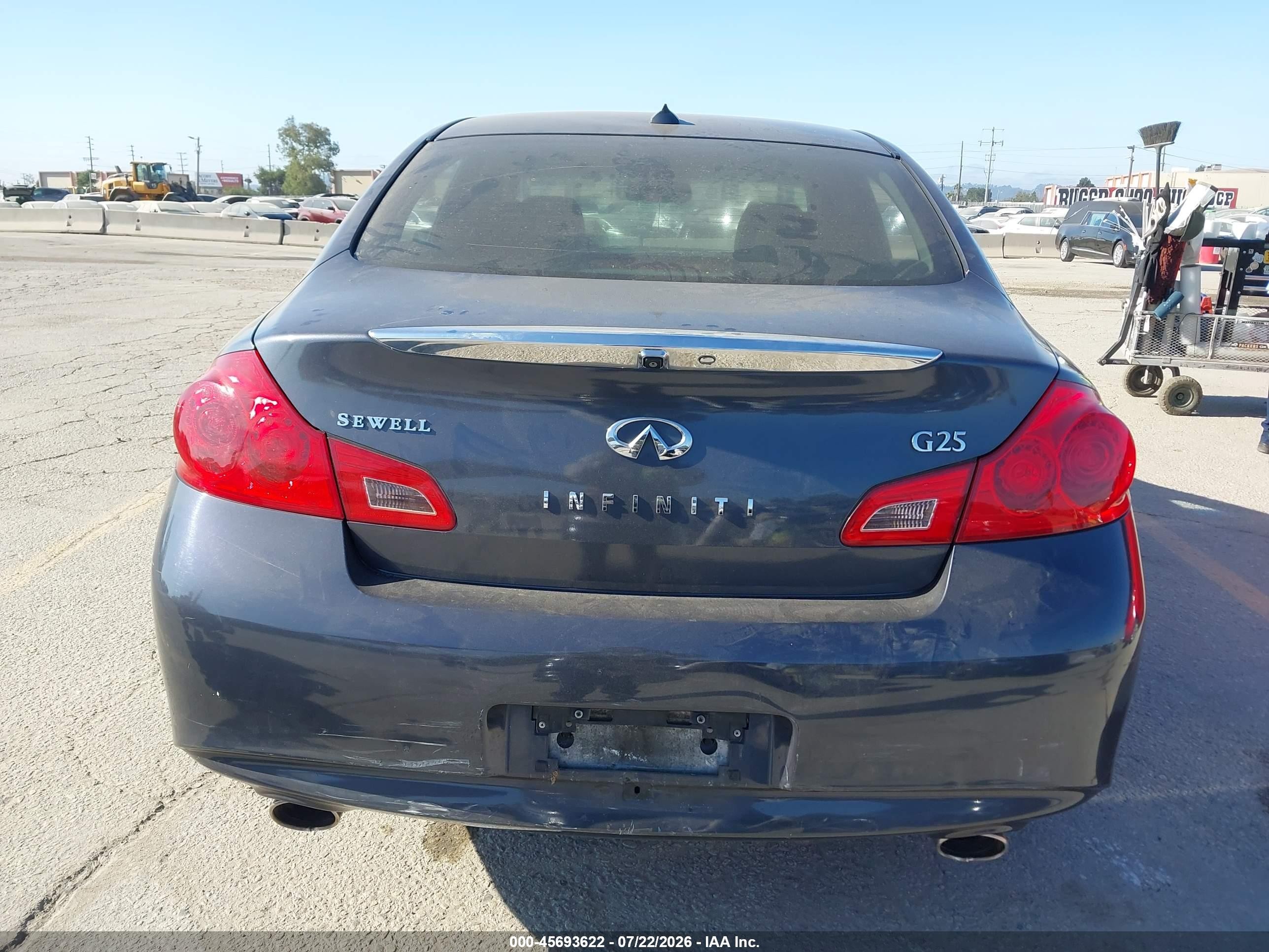 2012 Infiniti G25 Journey Gray vin: JN1DV6AP0CM701087