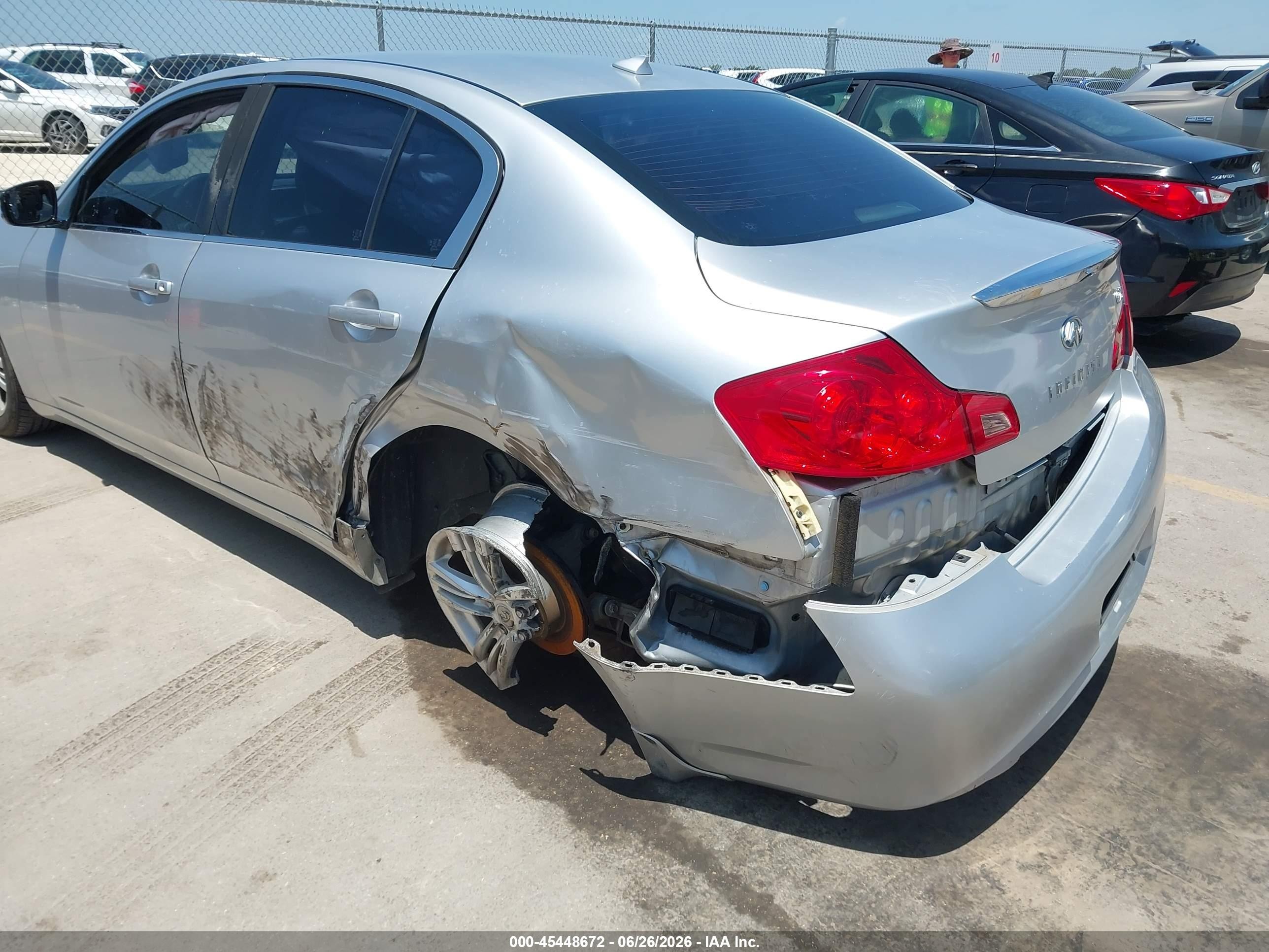 2012 Infiniti G25 Journey Silver vin: JN1DV6AP0CM811797