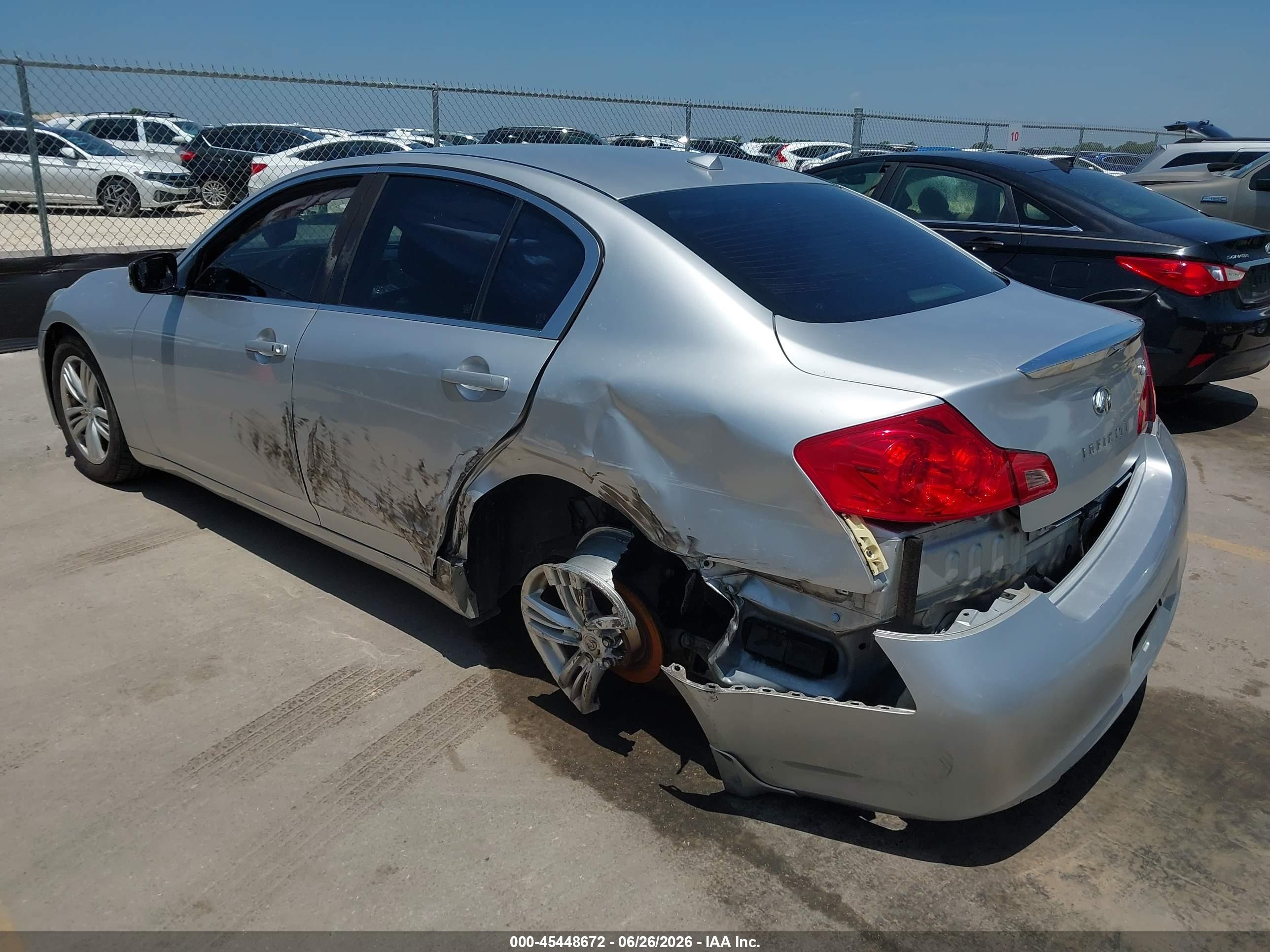 2012 Infiniti G25 Journey Silver vin: JN1DV6AP0CM811797