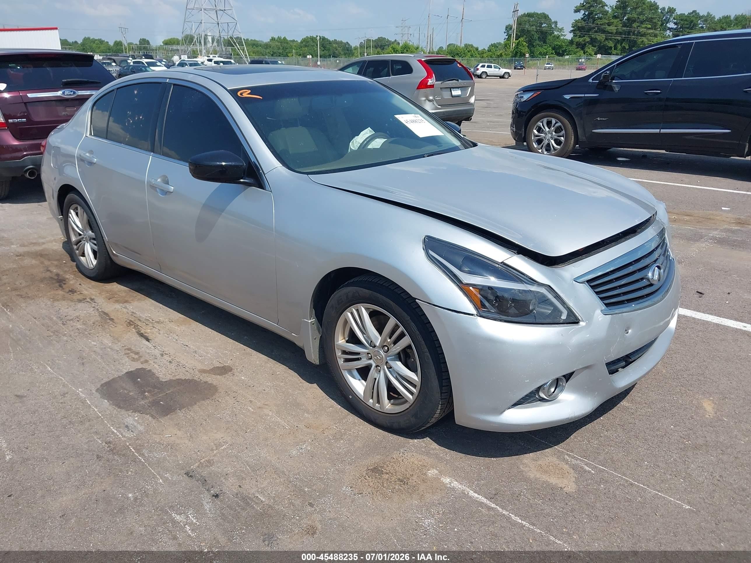 2011 Infiniti G25 Journey Silver vin: JN1DV6AP1BM603314