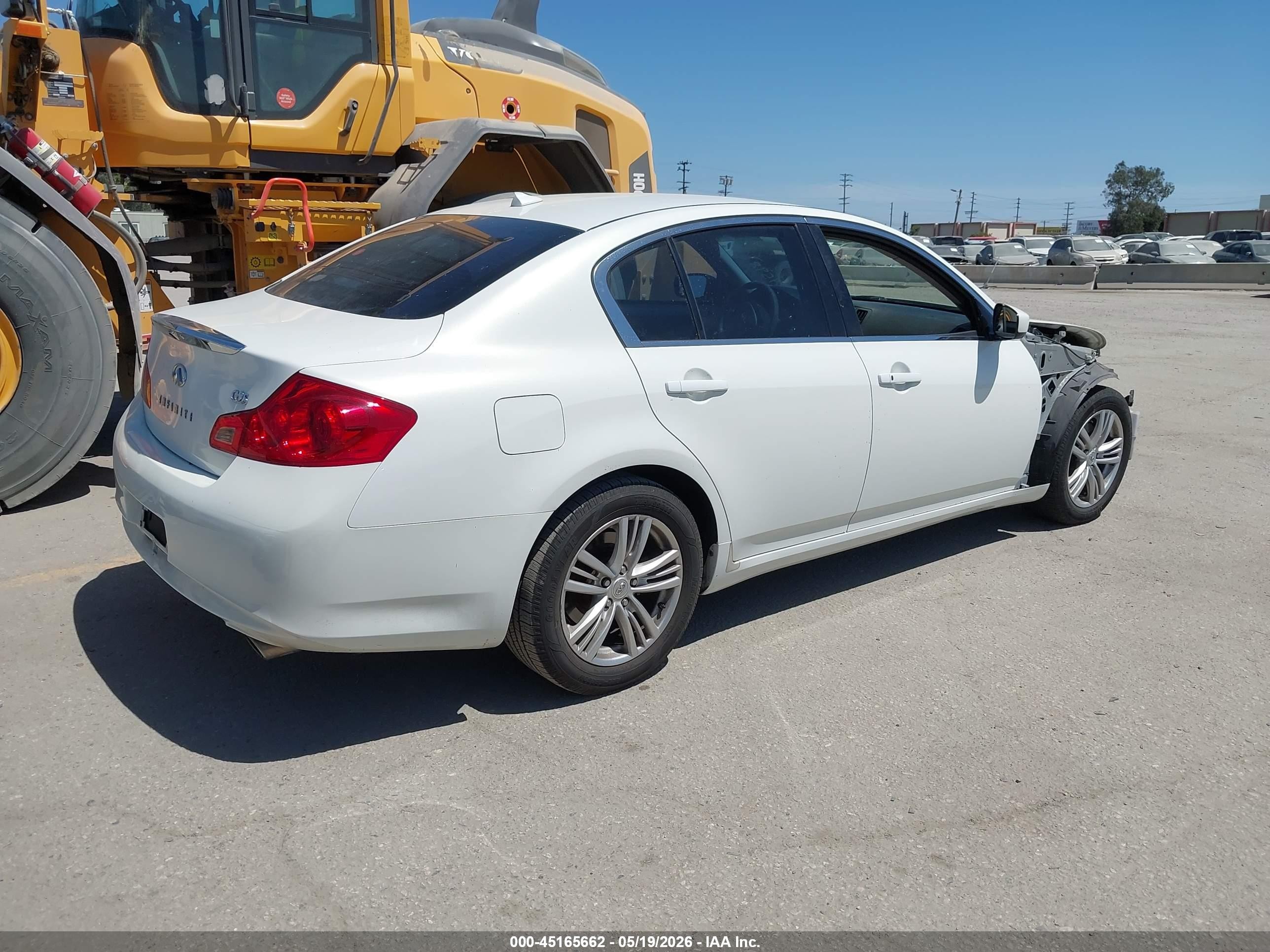 2012 Infiniti G25 Journey White vin: JN1DV6AP1CM700336