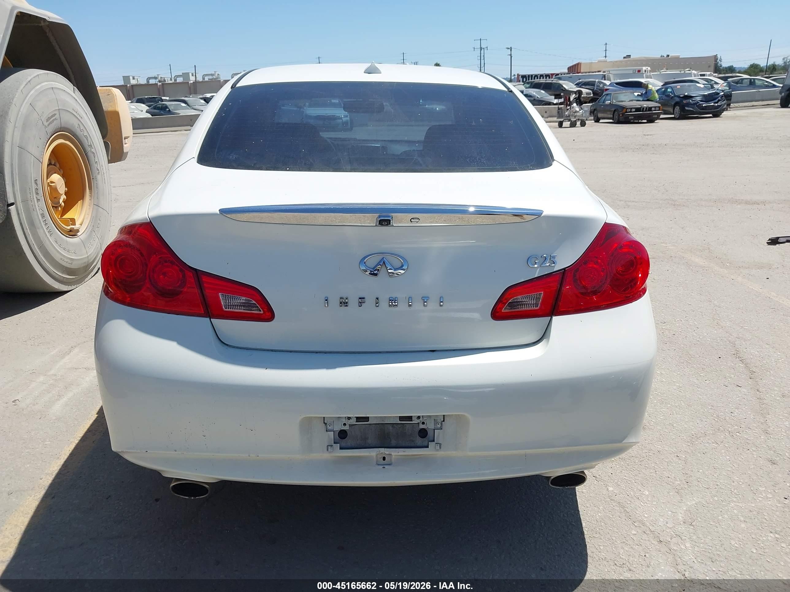 2012 Infiniti G25 Journey White vin: JN1DV6AP1CM700336