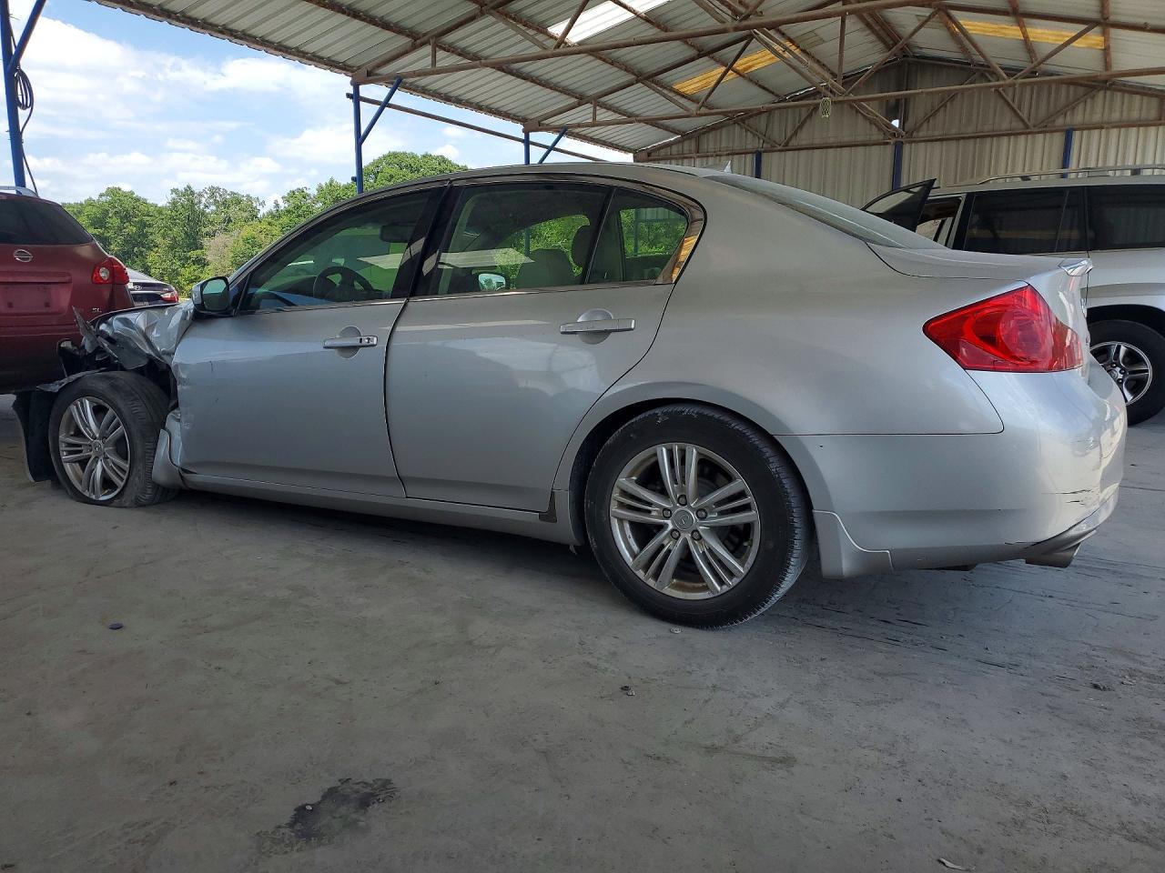 2012 Infiniti G25 Sedan Base Silver vin: JN1DV6AP1CM810769