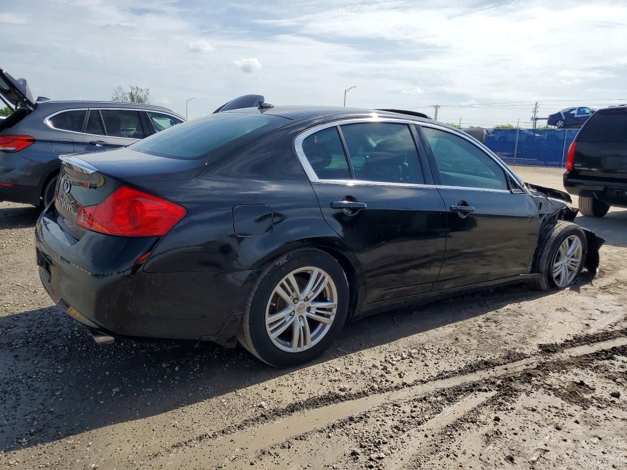 2012 Infiniti G25 Sedan Base Black vin: JN1DV6AP1CM811842