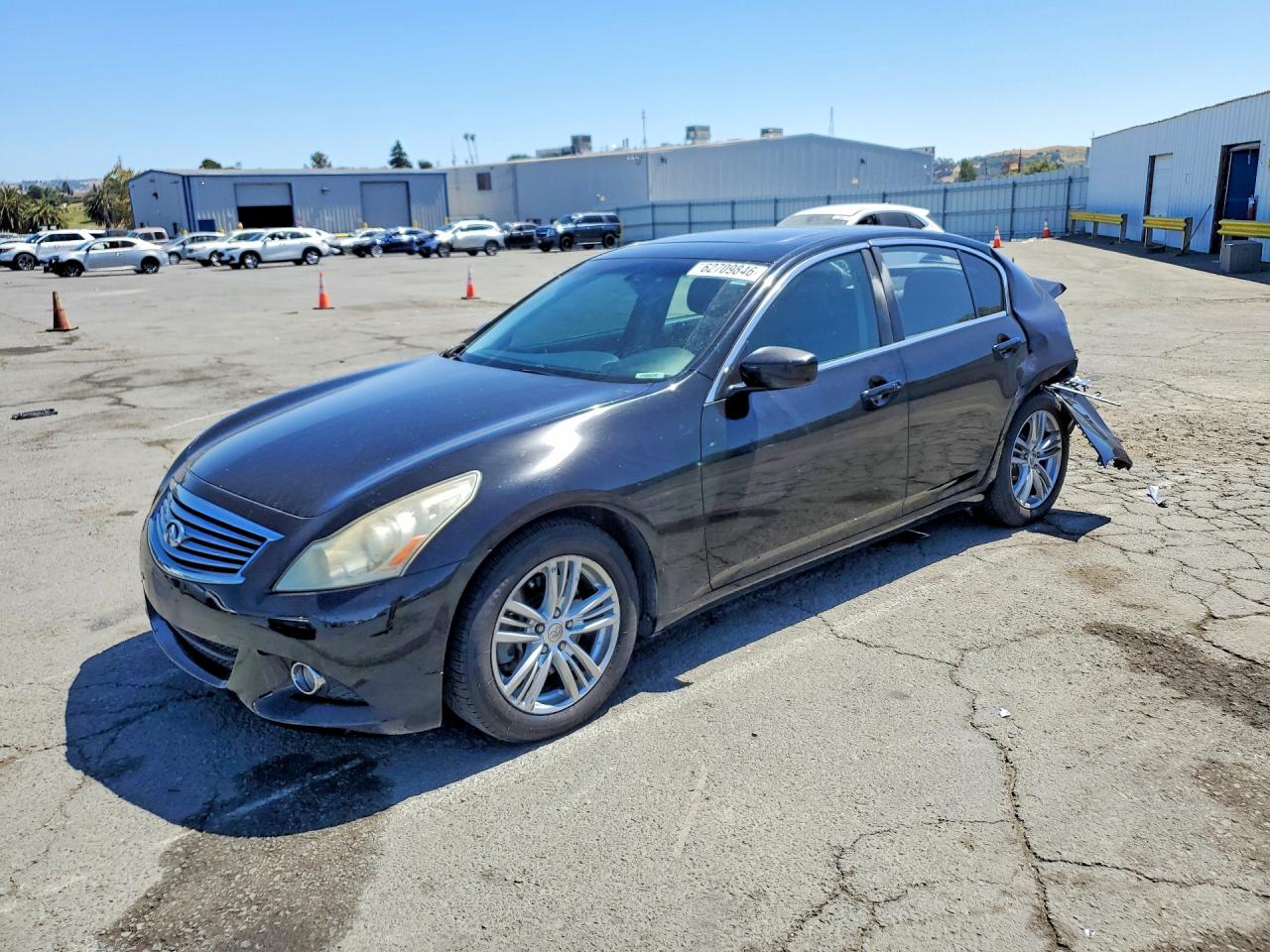 2011 Infiniti G25 Sedan Base Черный vin: JN1DV6AP2BM600695