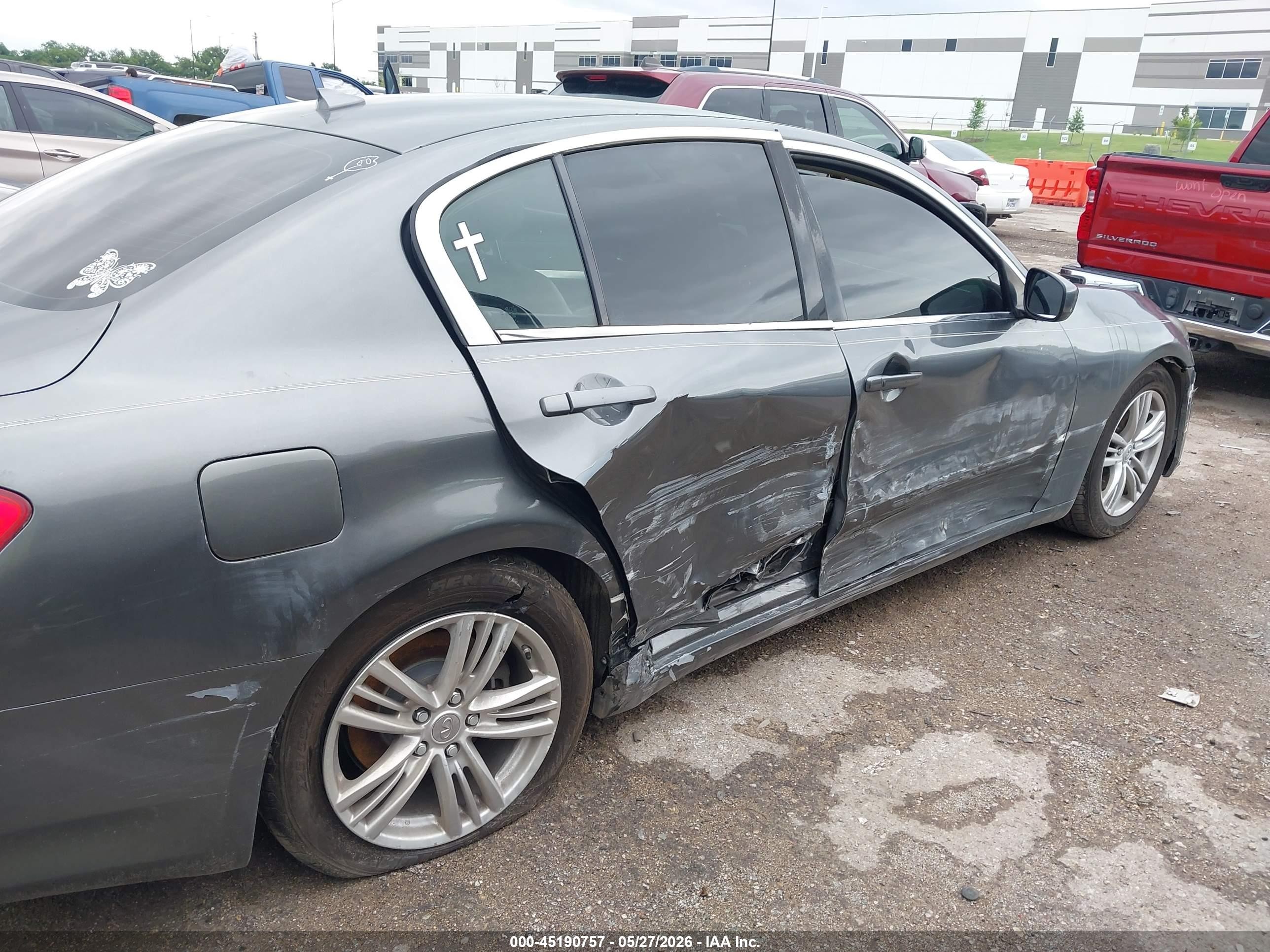 2012 Infiniti G25 Journey Gray vin: JN1DV6AP2CM812448