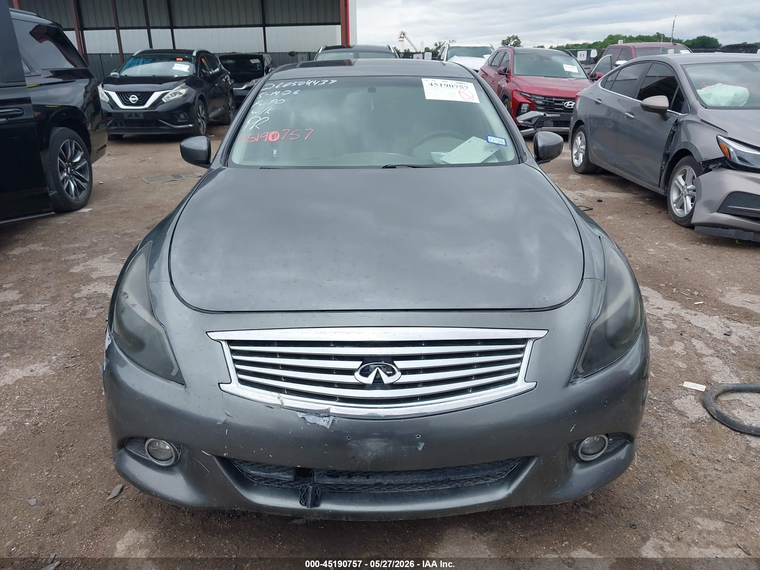 2012 Infiniti G25 Journey Gray vin: JN1DV6AP2CM812448