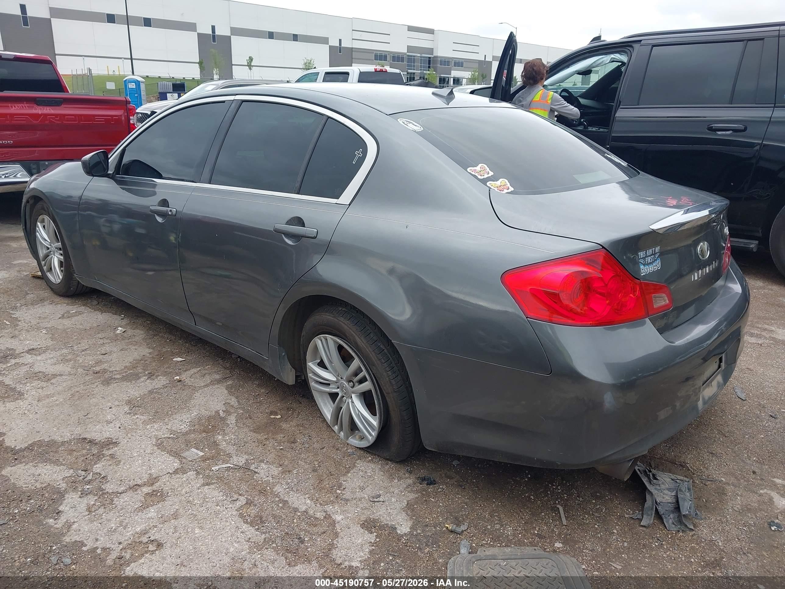 2012 Infiniti G25 Journey Gray vin: JN1DV6AP2CM812448