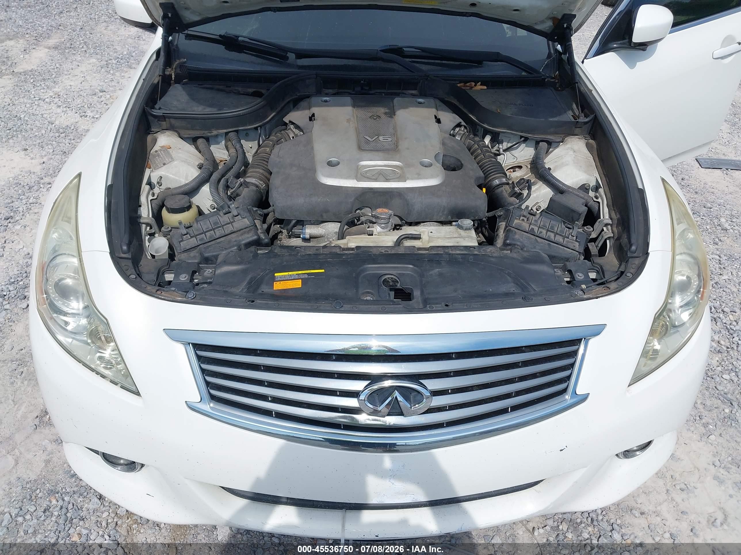 2011 Infiniti G25 Journey White vin: JN1DV6AP3BM830794