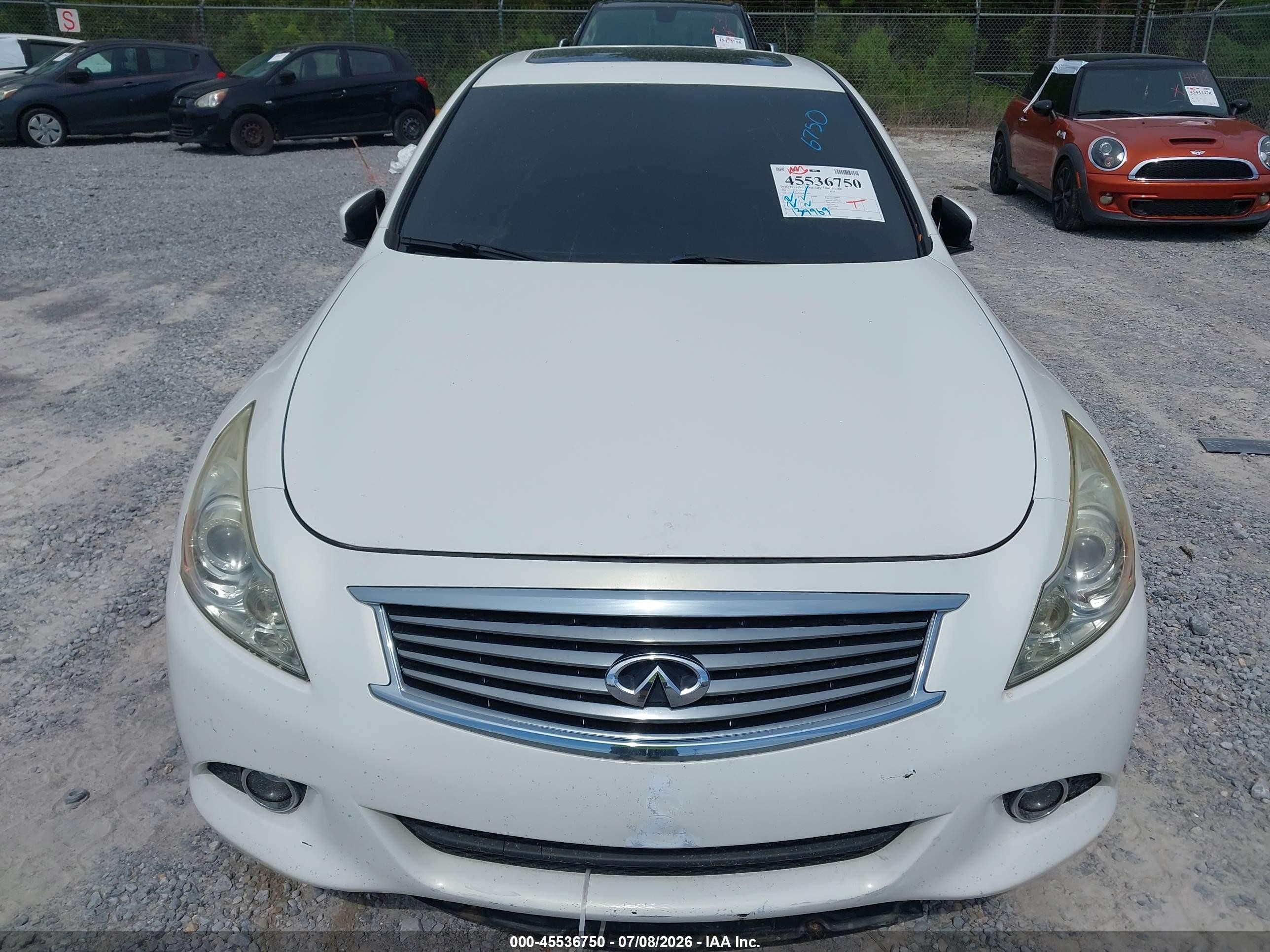 2011 Infiniti G25 Journey White vin: JN1DV6AP3BM830794