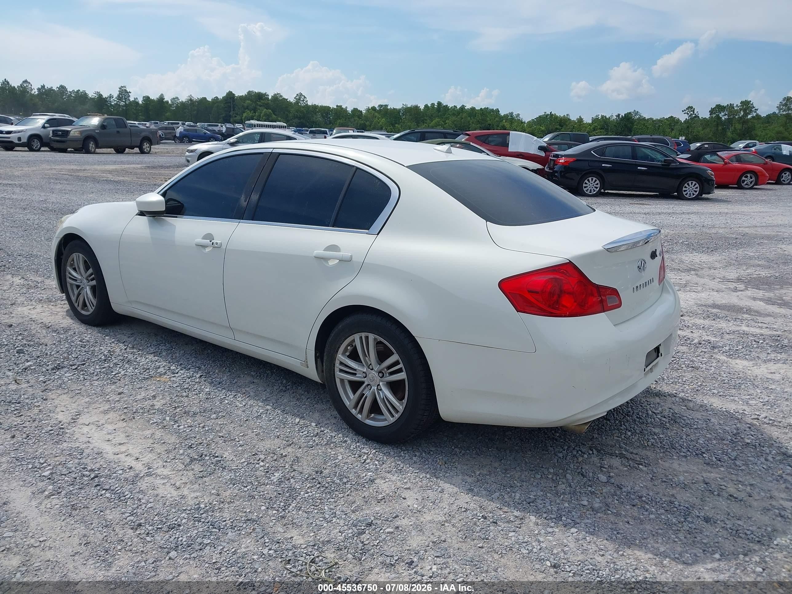2011 Infiniti G25 Journey White vin: JN1DV6AP3BM830794