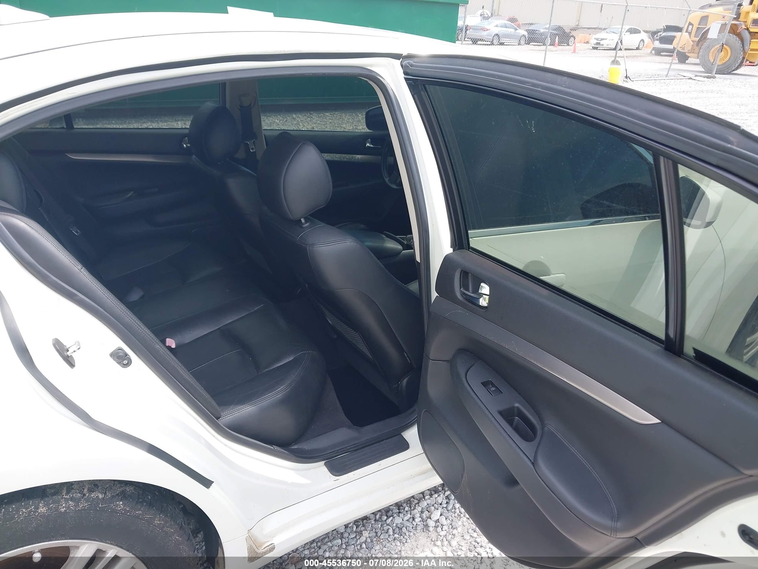 2011 Infiniti G25 Journey White vin: JN1DV6AP3BM830794