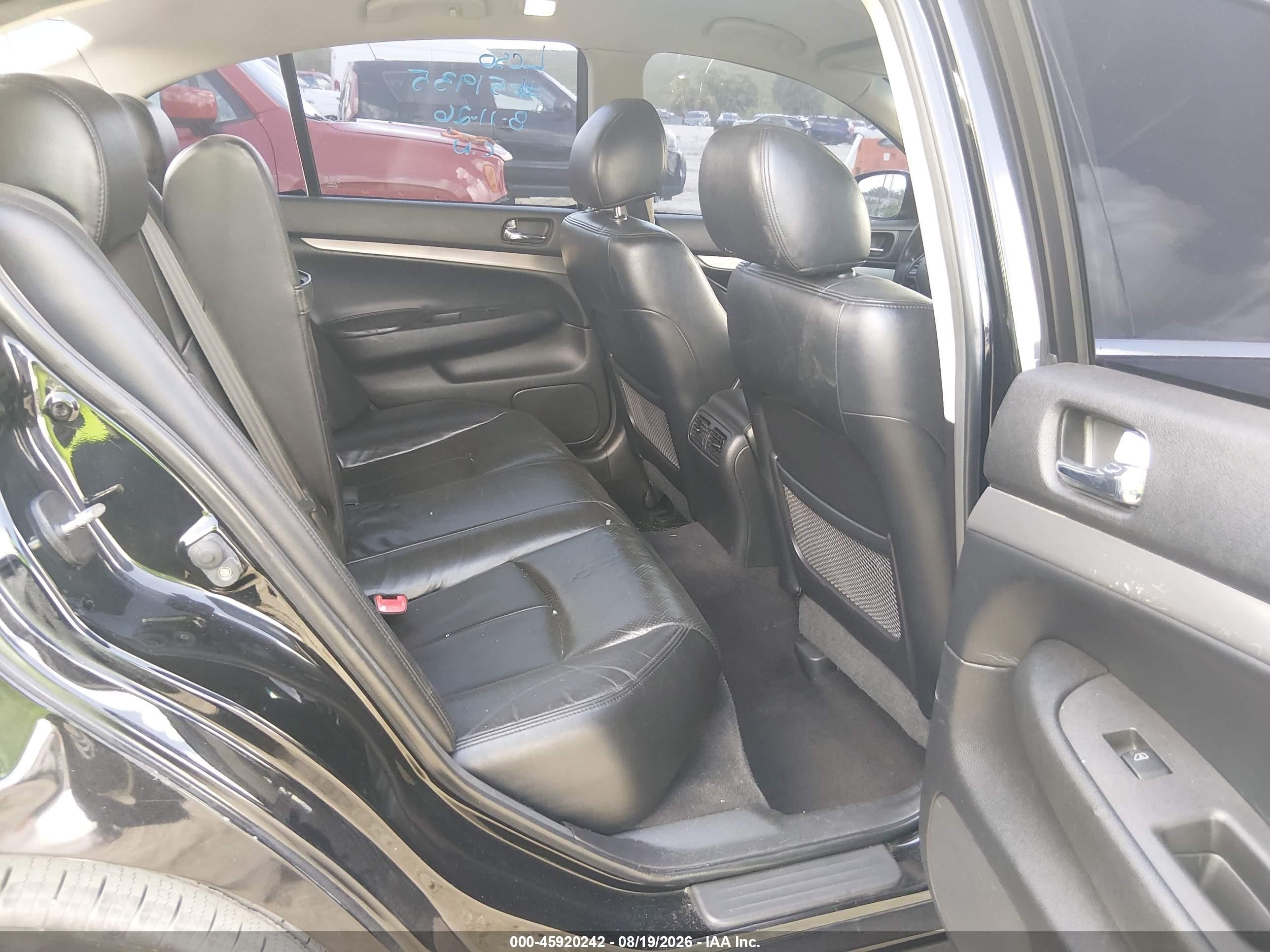 2012 Infiniti G25 Journey Черный vin: JN1DV6AP3CM811910