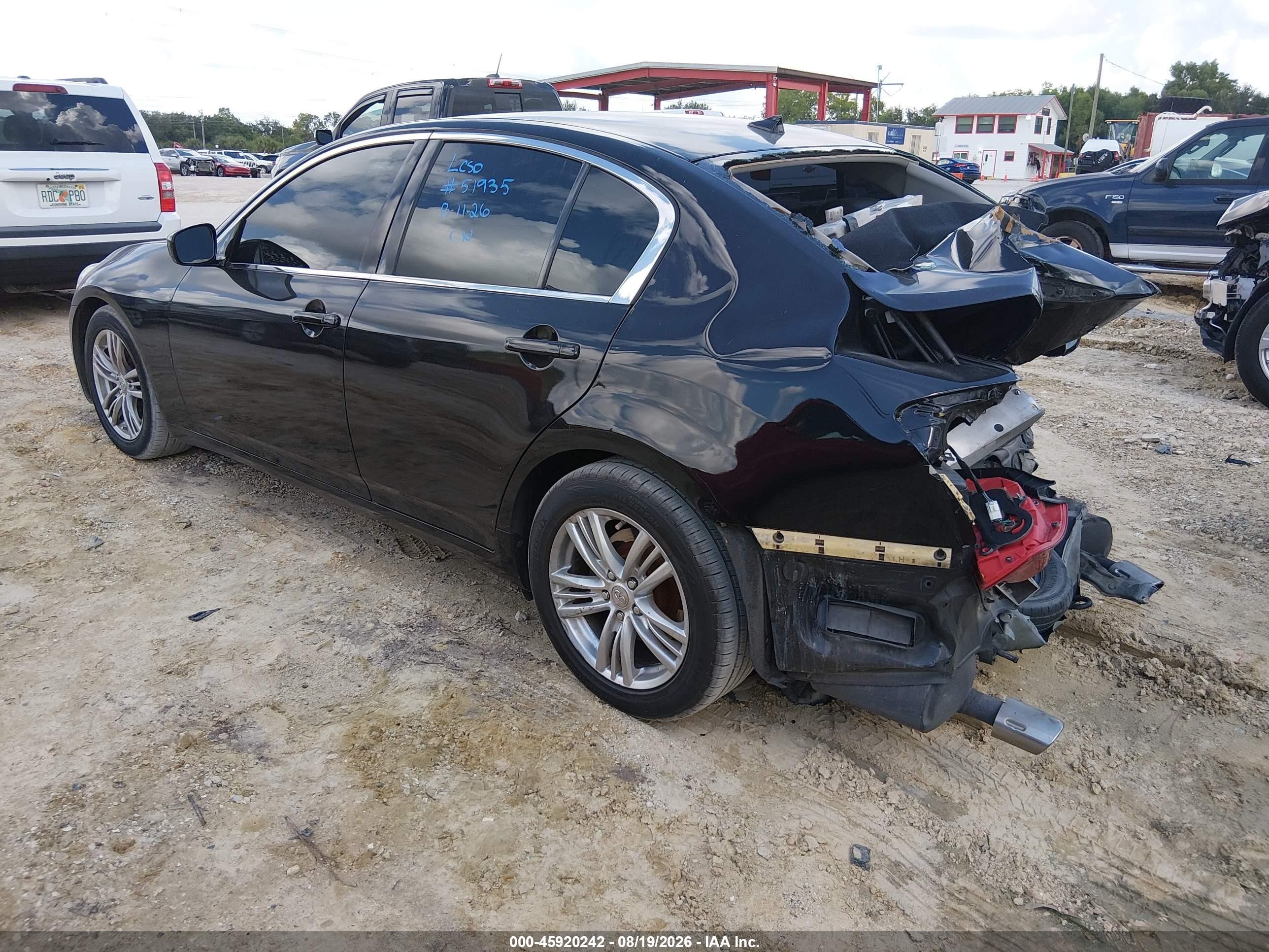 2012 Infiniti G25 Journey Черный vin: JN1DV6AP3CM811910