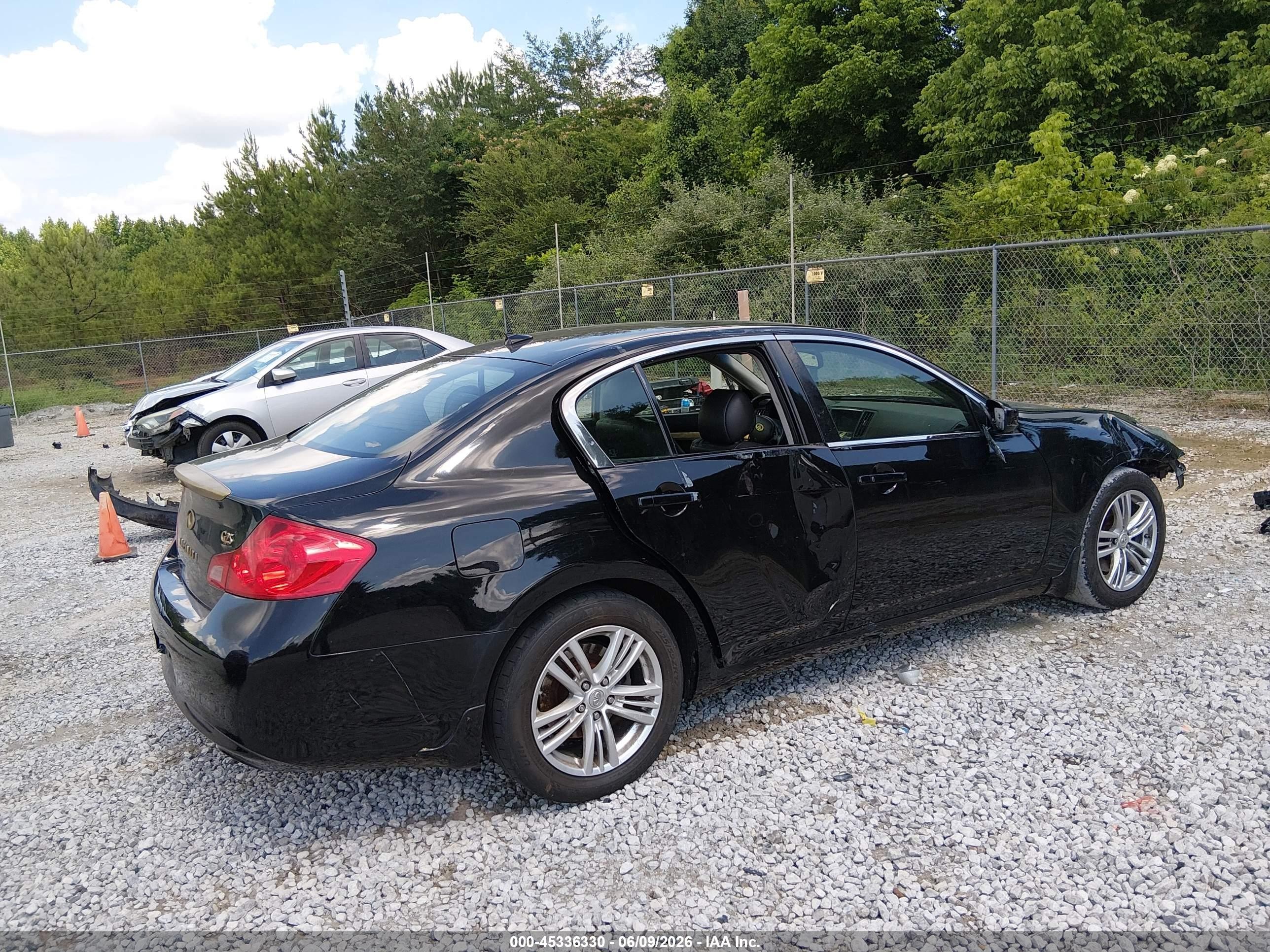 2011 Infiniti G25 Journey Черный vin: JN1DV6AP4BM601184