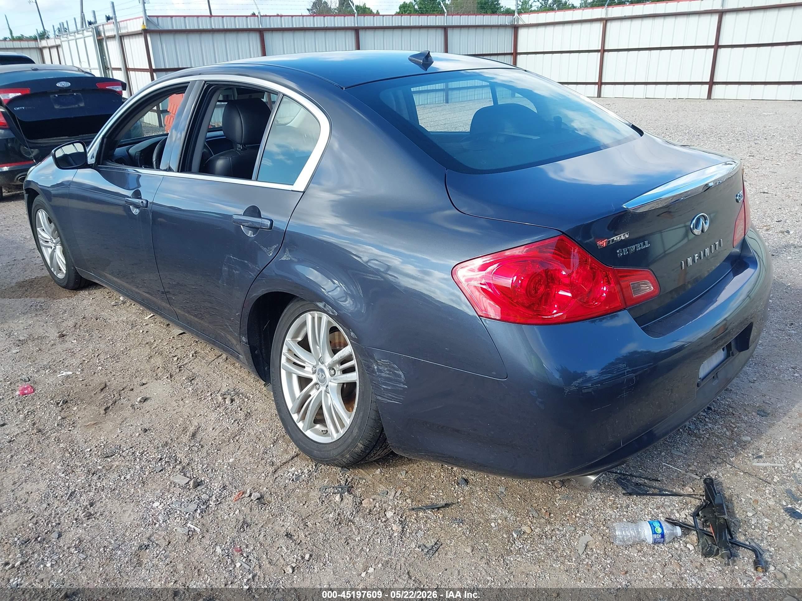2011 Infiniti G25 Journey Gray vin: JN1DV6AP4BM830691
