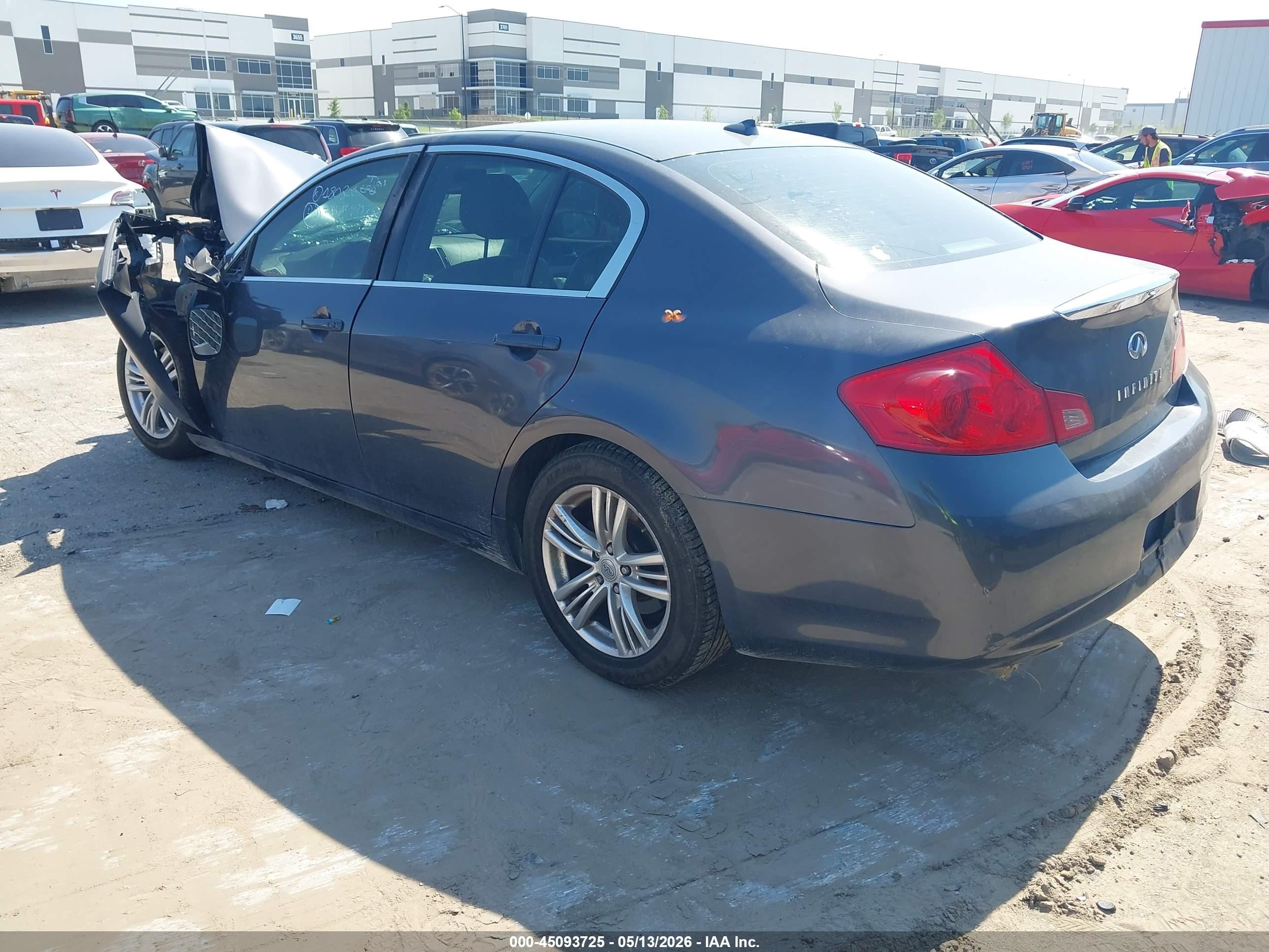 2012 Infiniti G25 Journey Синий vin: JN1DV6AP4CM701321