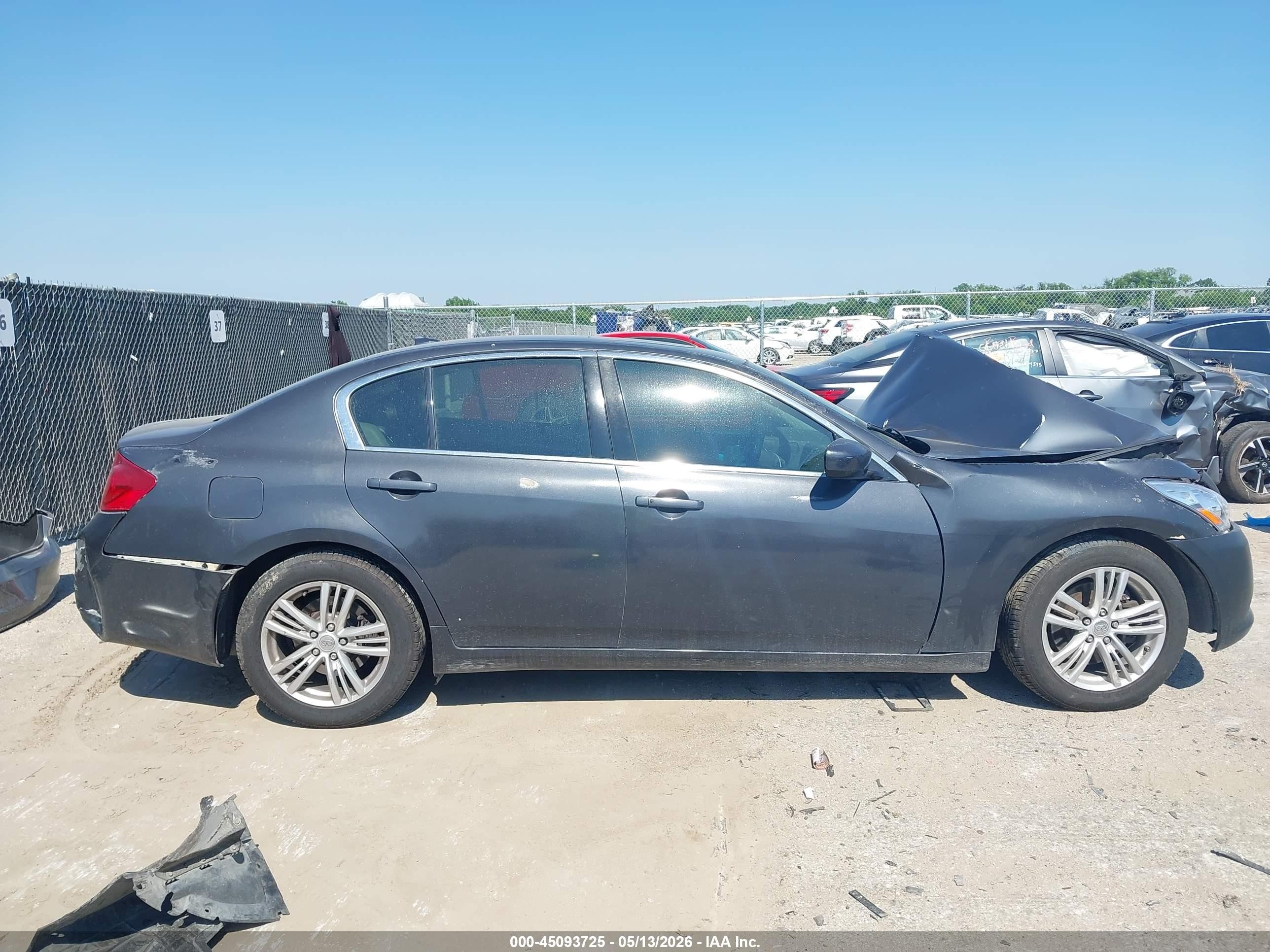 2012 Infiniti G25 Journey Синий vin: JN1DV6AP4CM701321