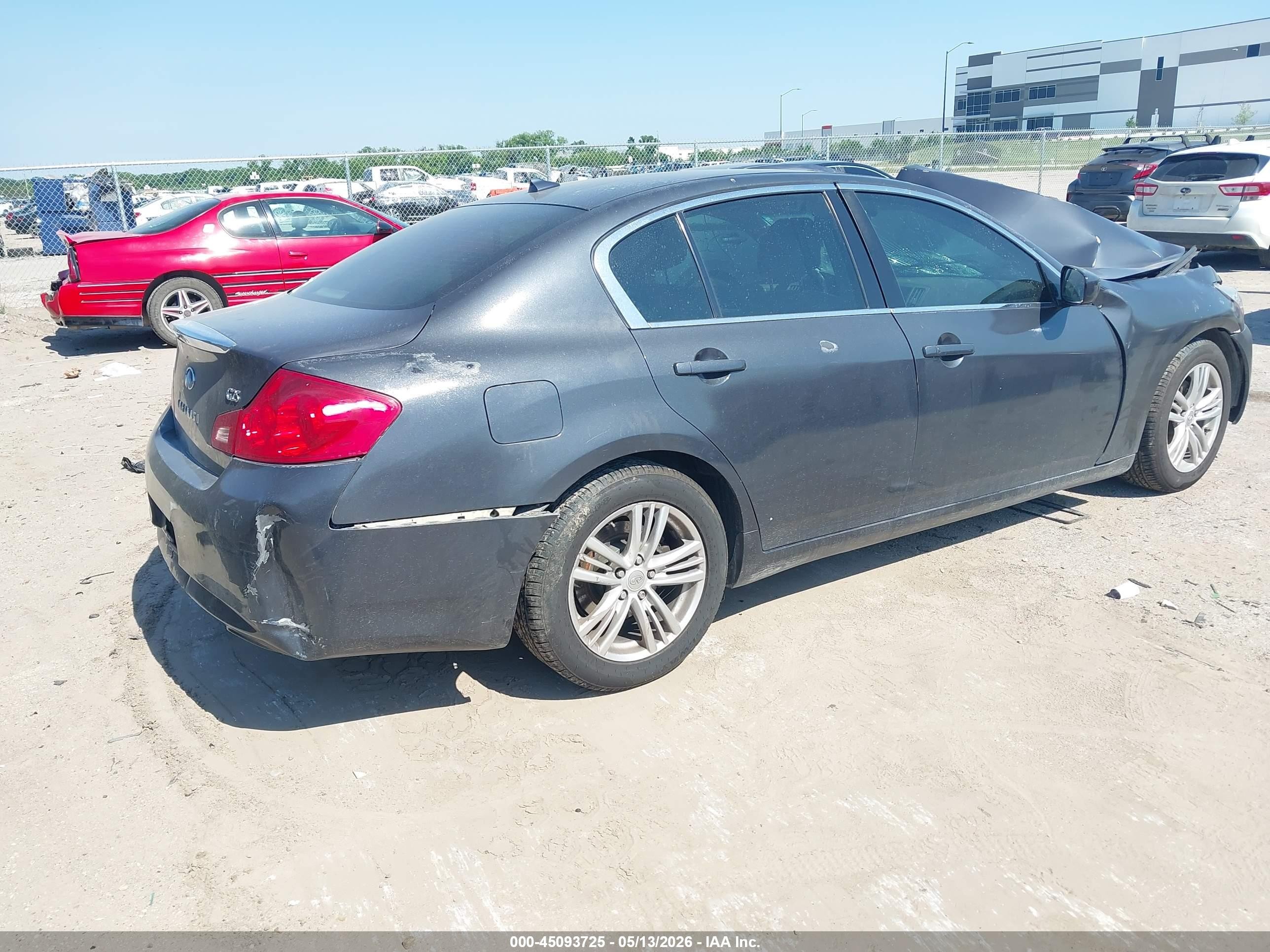 2012 Infiniti G25 Journey Синий vin: JN1DV6AP4CM701321
