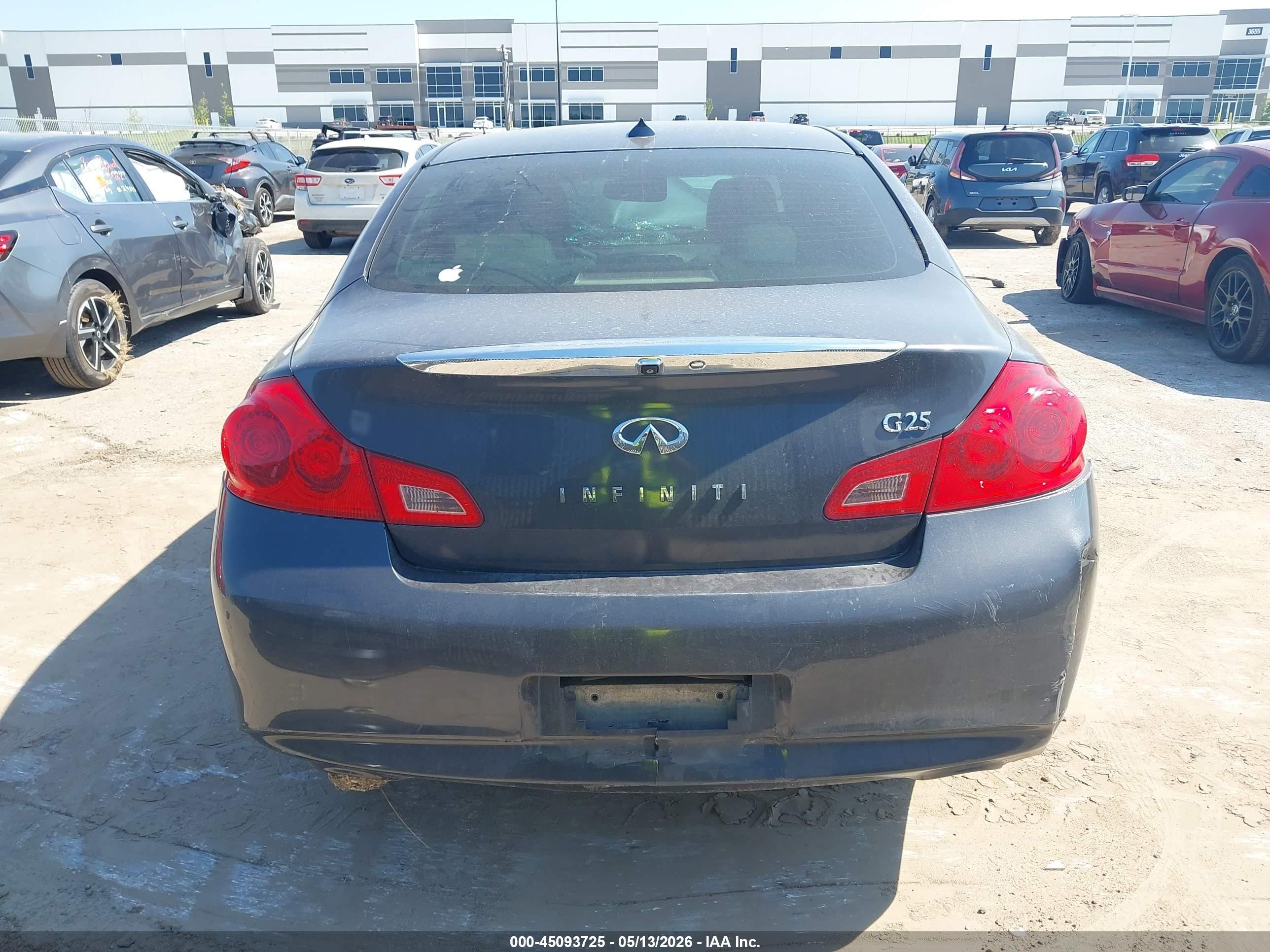 2012 Infiniti G25 Journey Синий vin: JN1DV6AP4CM701321