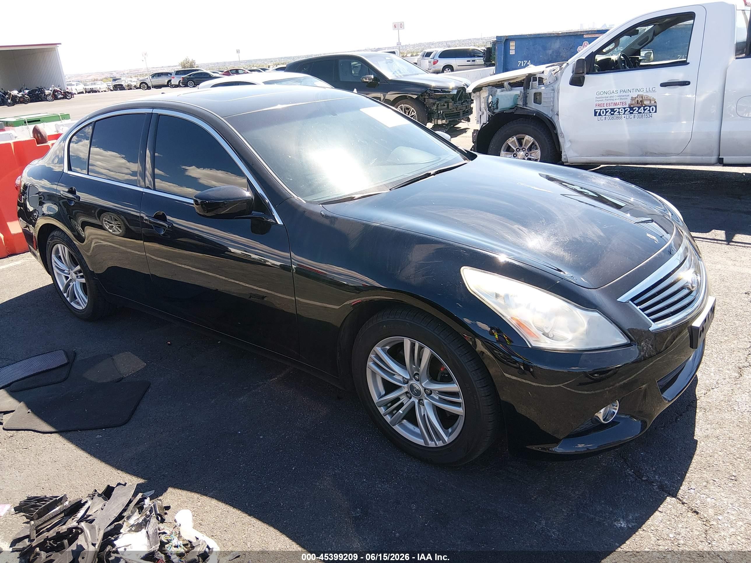 2012 Infiniti G25 Journey Black vin: JN1DV6AP4CM810684