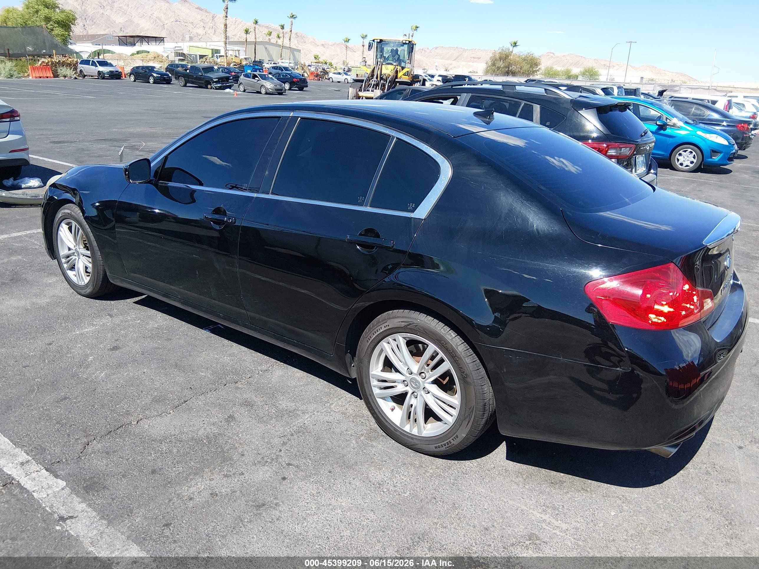 2012 Infiniti G25 Journey Black vin: JN1DV6AP4CM810684