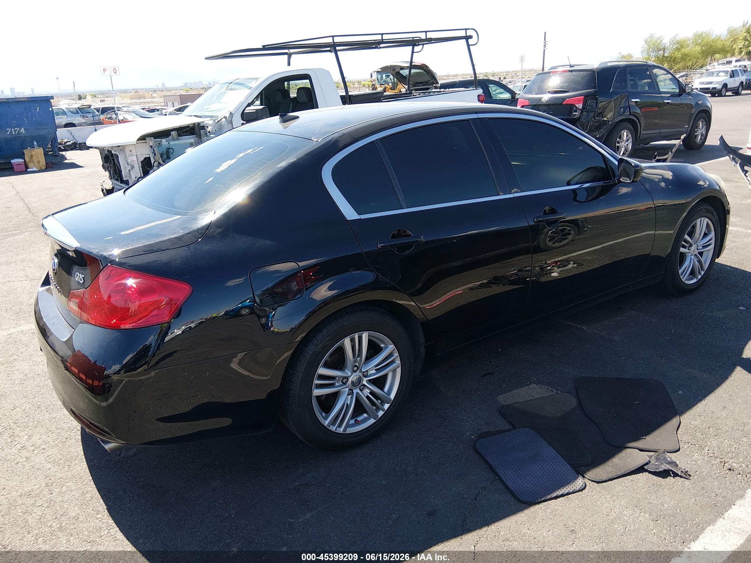 2012 Infiniti G25 Journey Black vin: JN1DV6AP4CM810684