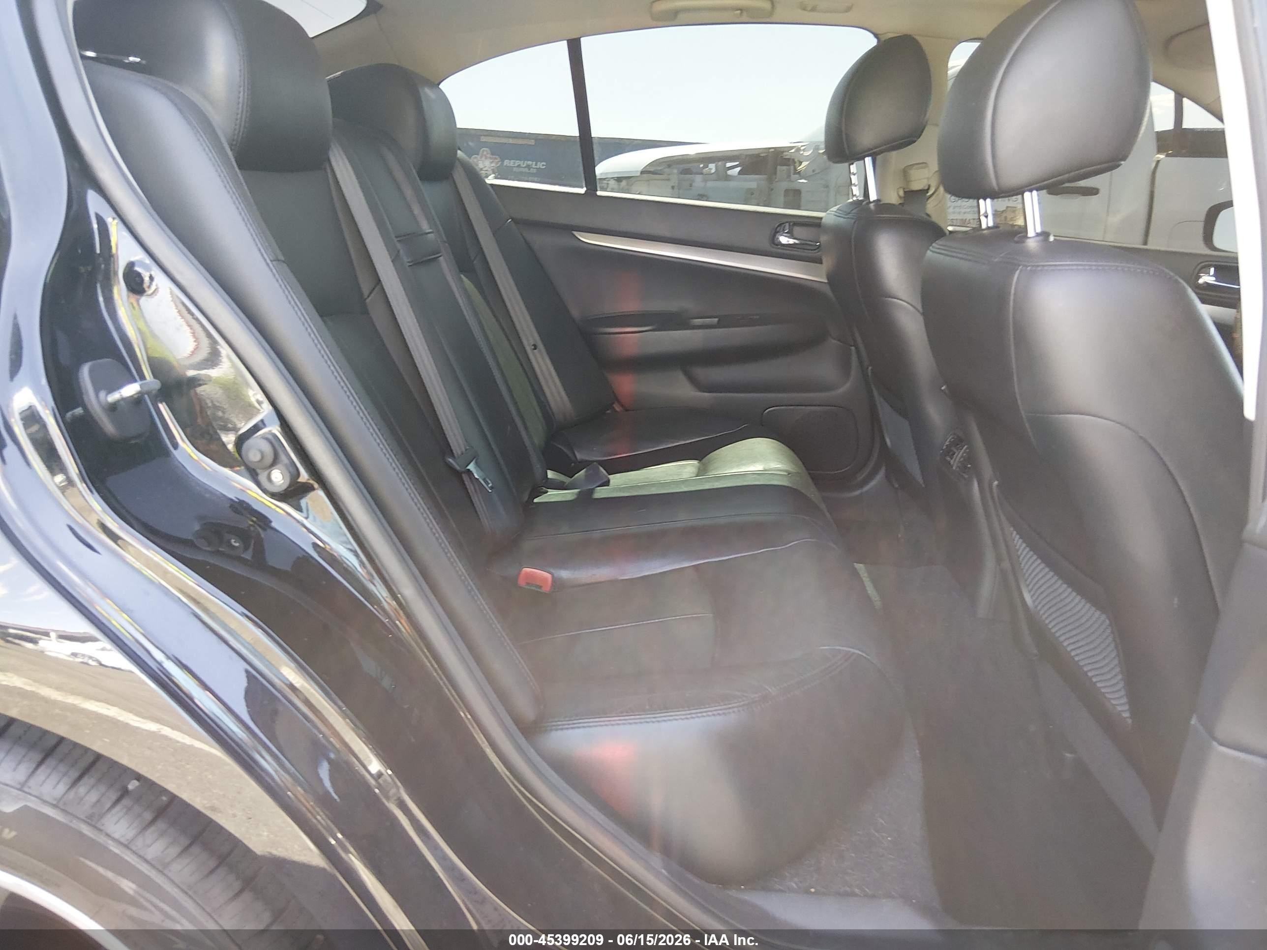 2012 Infiniti G25 Journey Black vin: JN1DV6AP4CM810684