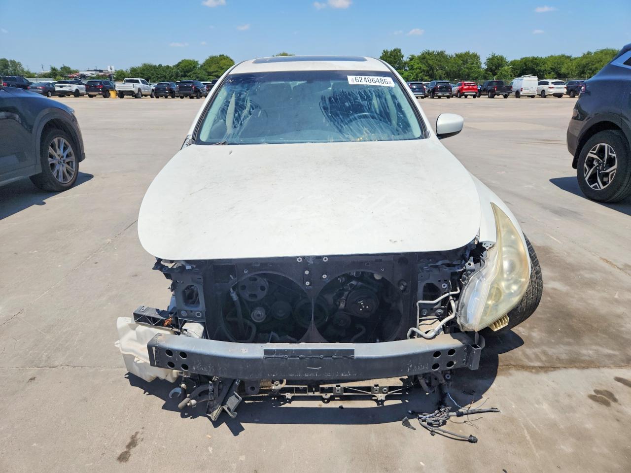 2012 Infiniti G25 Sedan Base White vin: JN1DV6AP7CM700843
