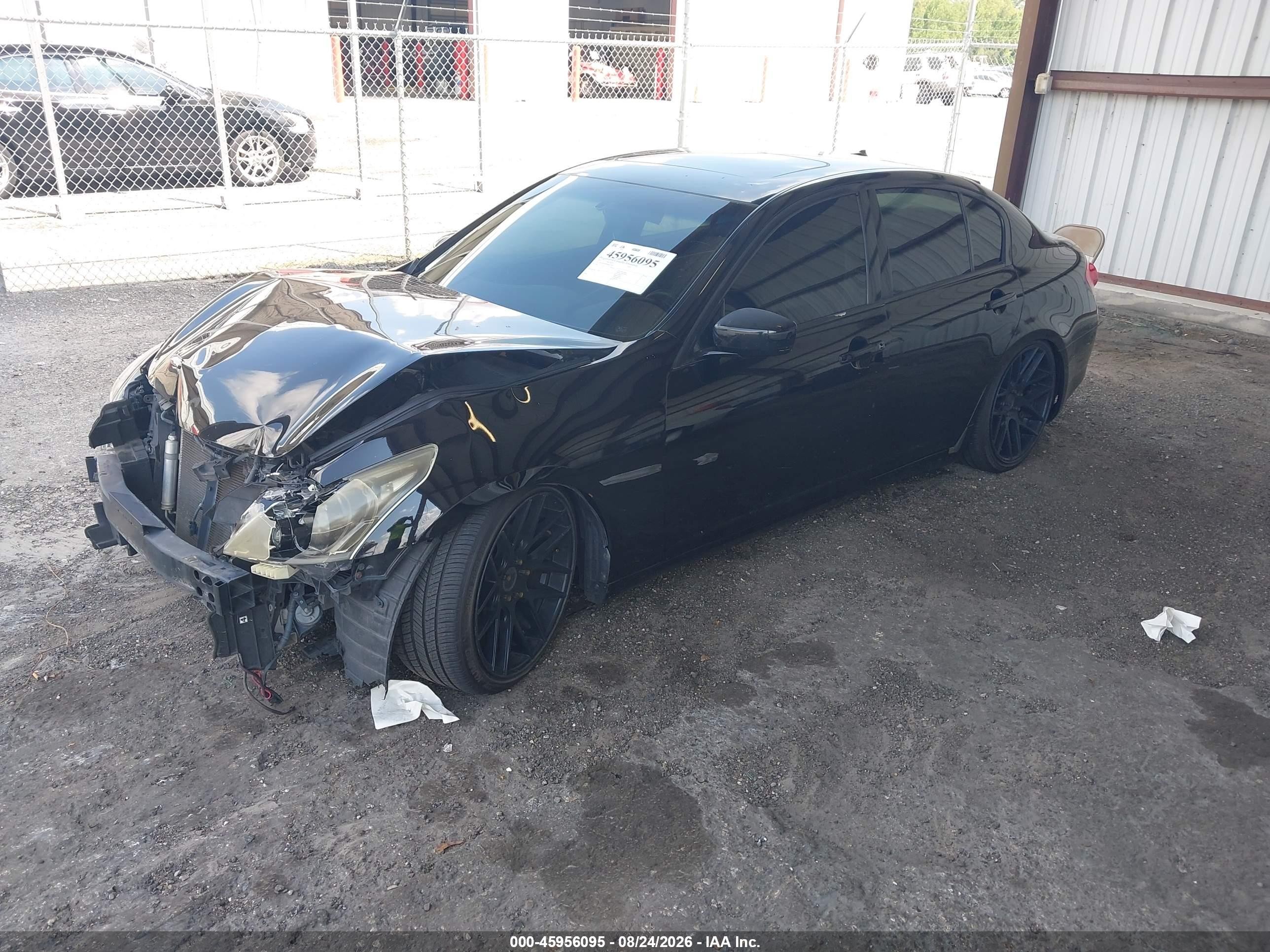 2011 Infiniti G25 Journey Черный vin: JN1DV6AP8BM830399