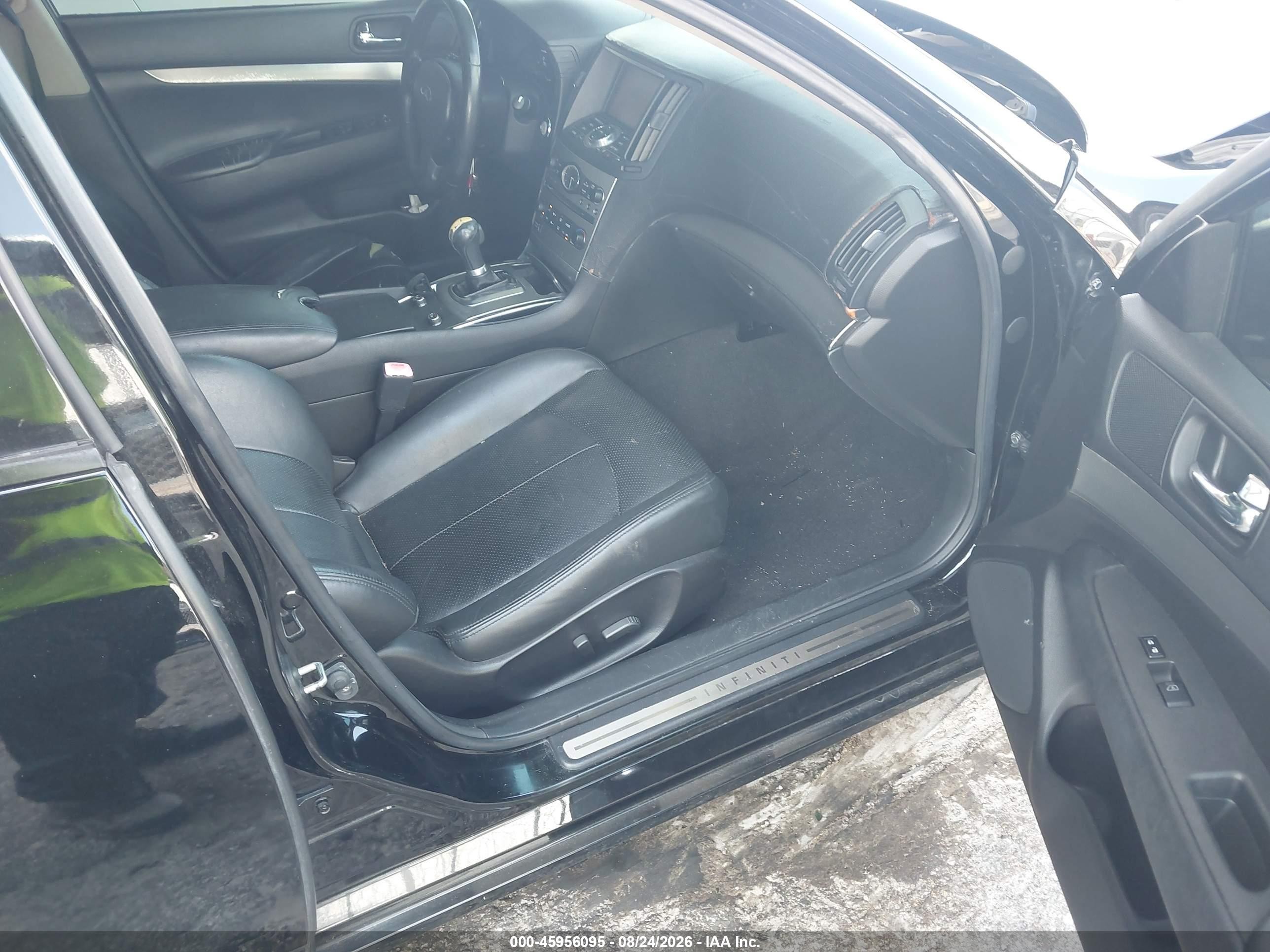 2011 Infiniti G25 Journey Черный vin: JN1DV6AP8BM830399