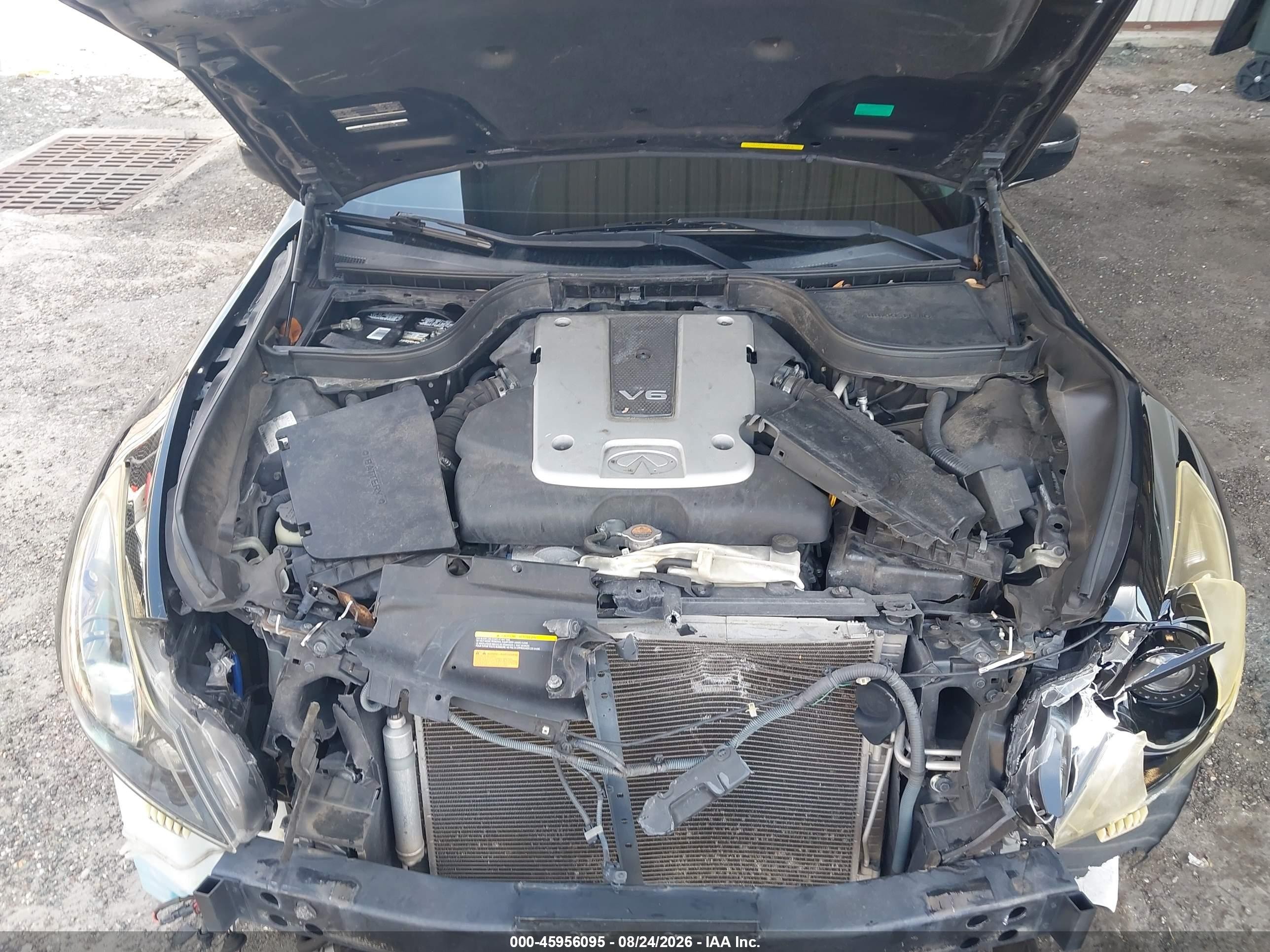 2011 Infiniti G25 Journey Черный vin: JN1DV6AP8BM830399