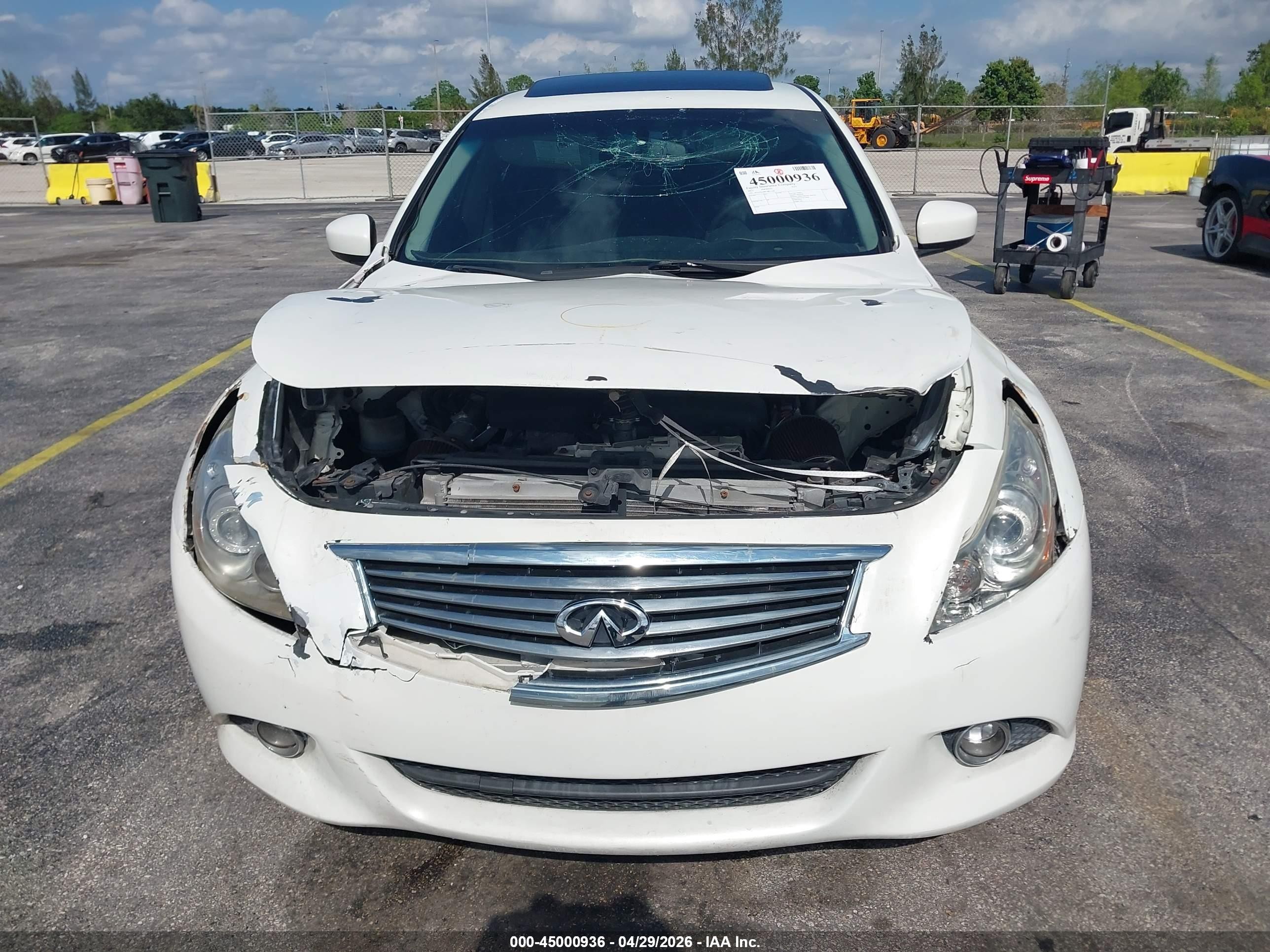 2012 Infiniti G25 Journey White vin: JN1DV6AP8CM811160