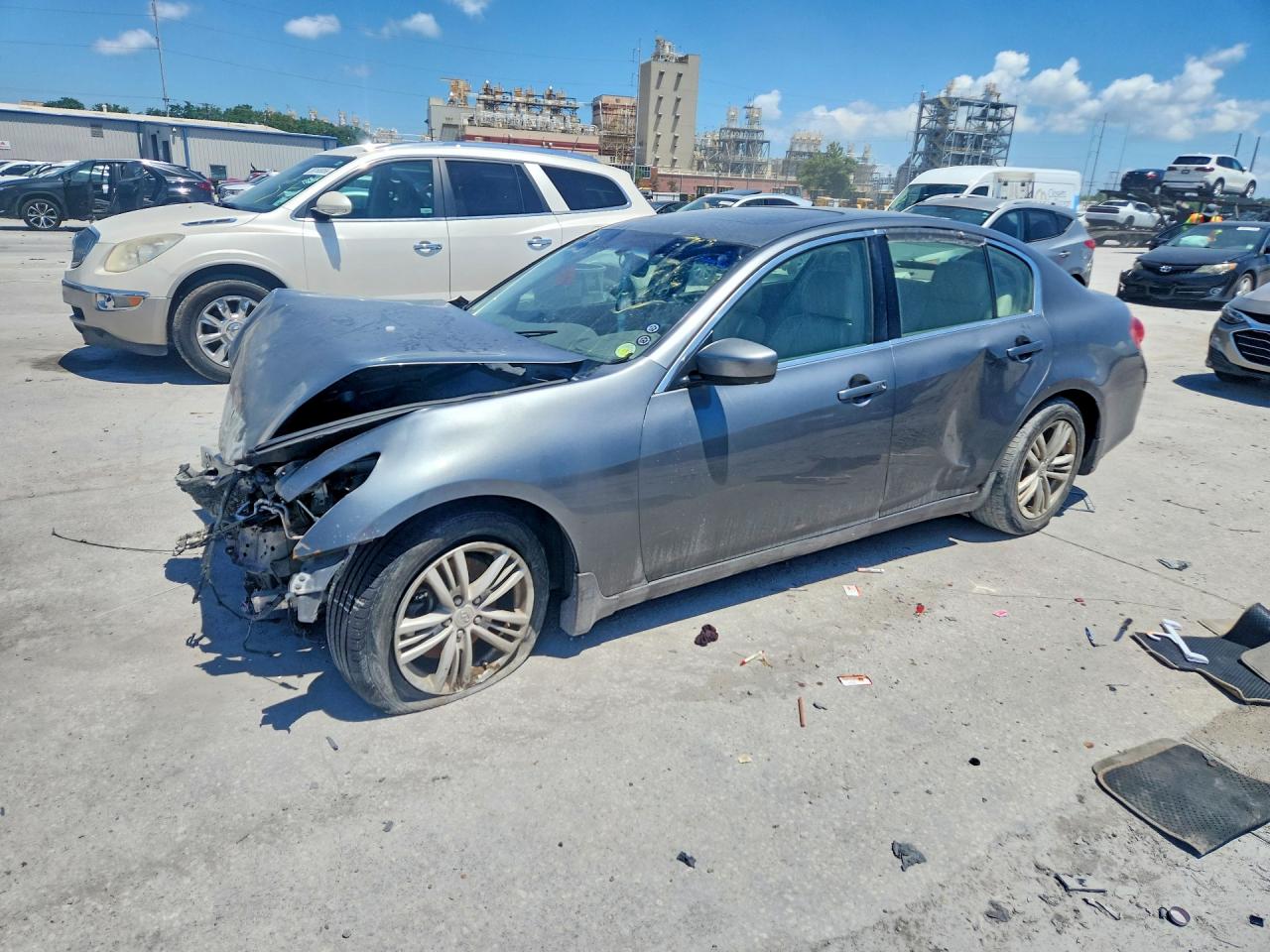 2012 Infiniti G25 Sedan Base Gray vin: JN1DV6AP8CM811868