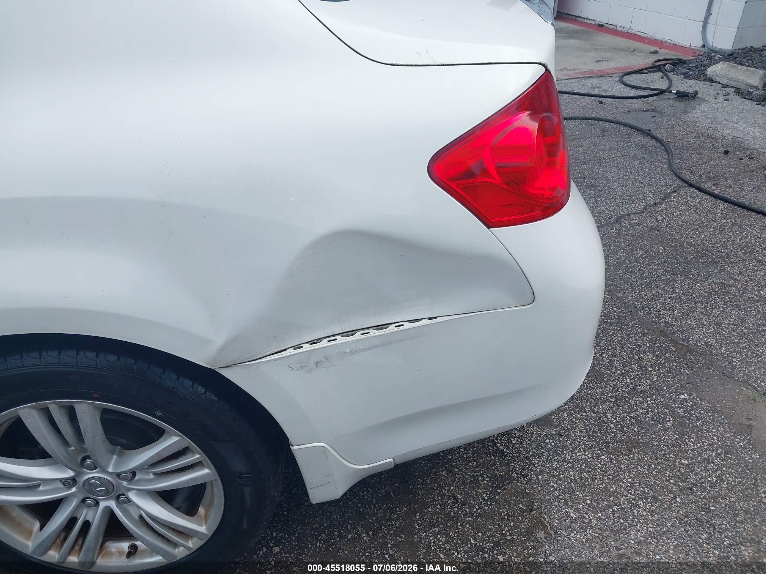 2012 Infiniti G25 Journey White vin: JN1DV6AP8CM812499