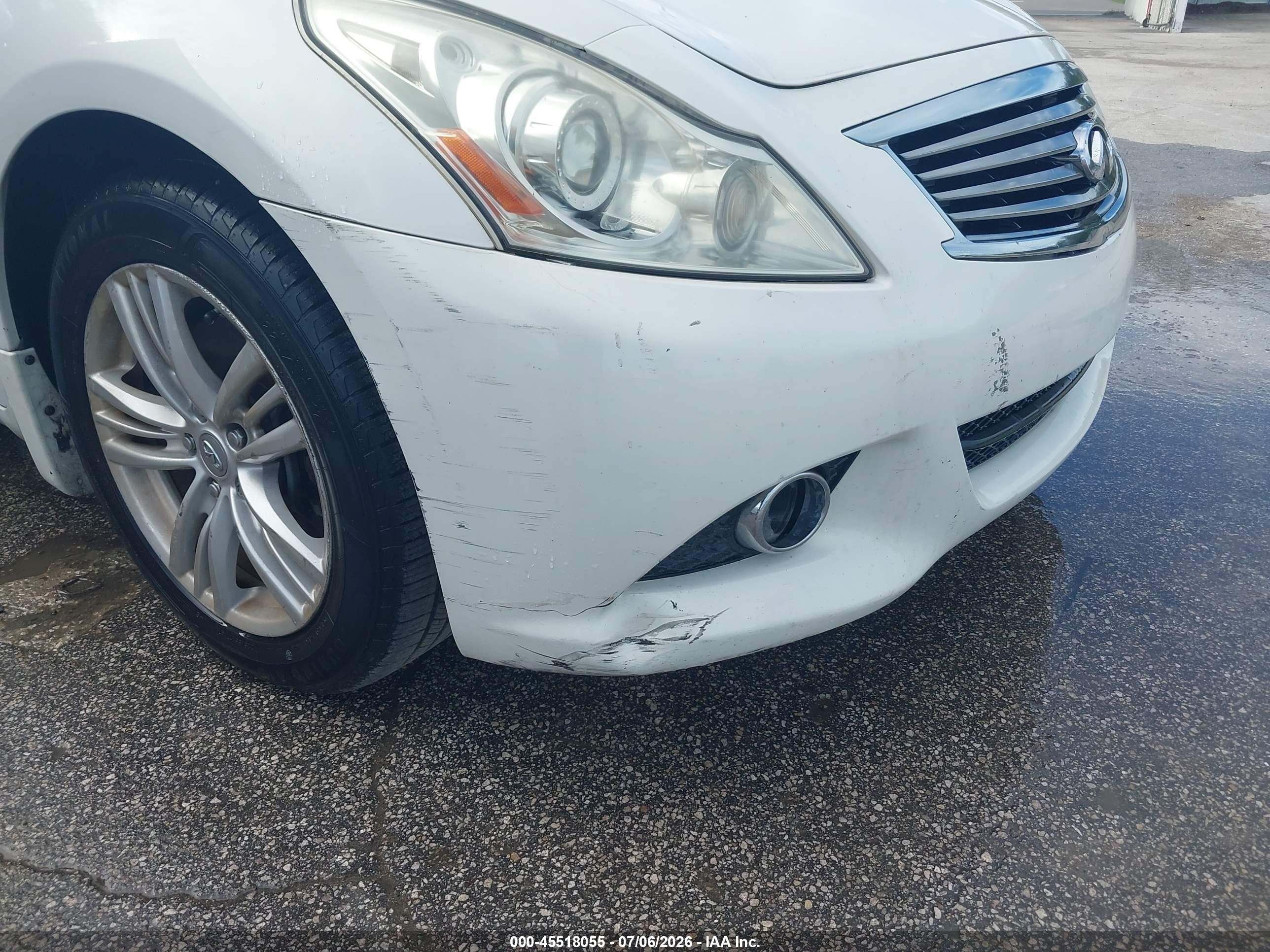 2012 Infiniti G25 Journey White vin: JN1DV6AP8CM812499