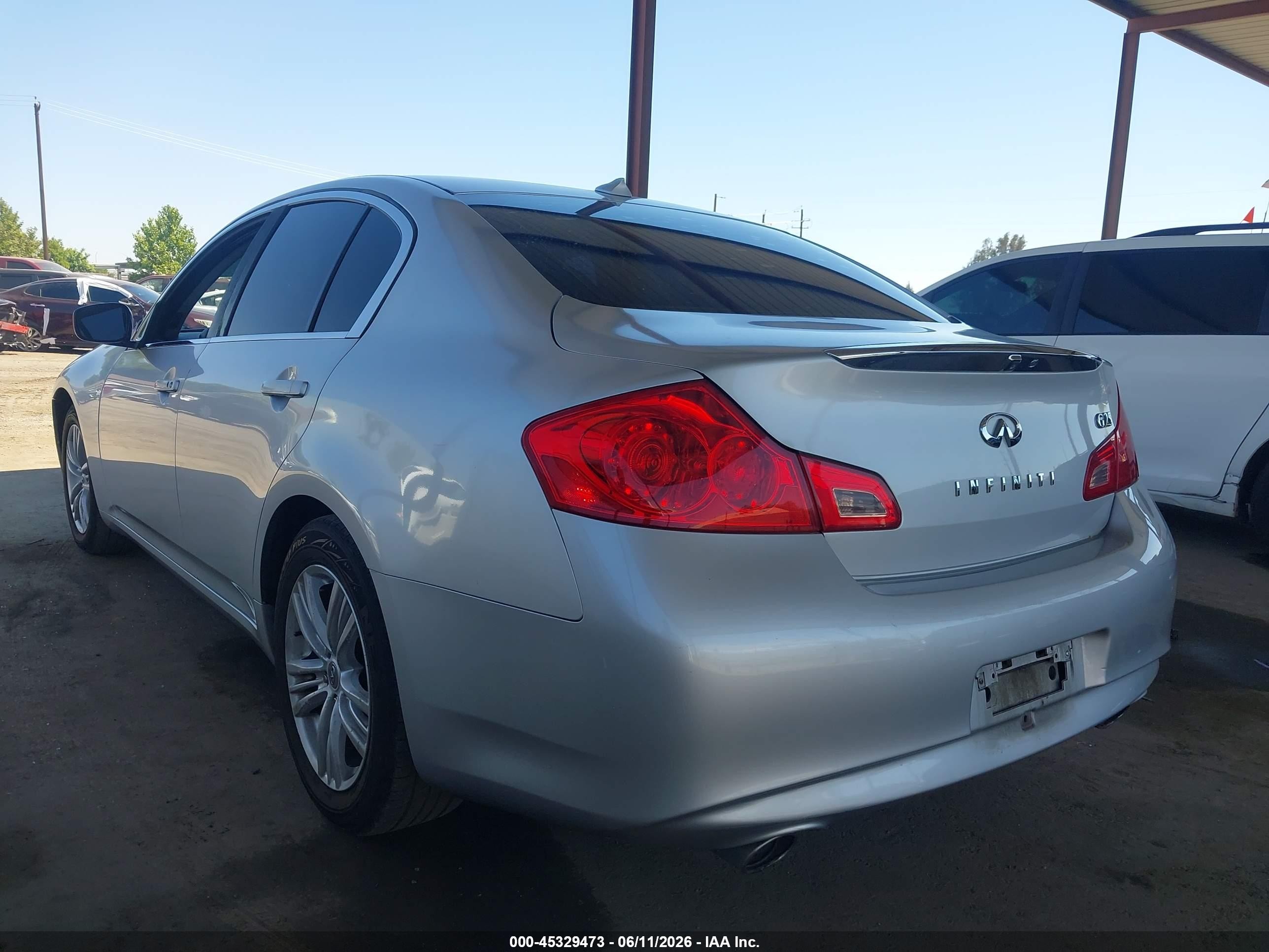 2011 Infiniti G25 Journey Silver vin: JN1DV6AP9BM600094