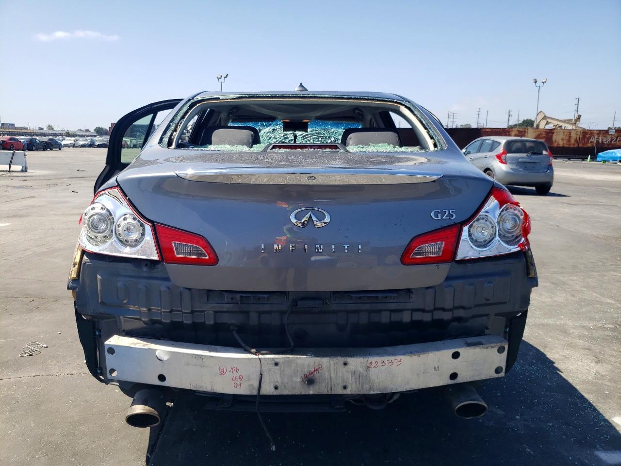 2011 Infiniti G25 Sedan Base Gray vin: JN1DV6AP9BM602816