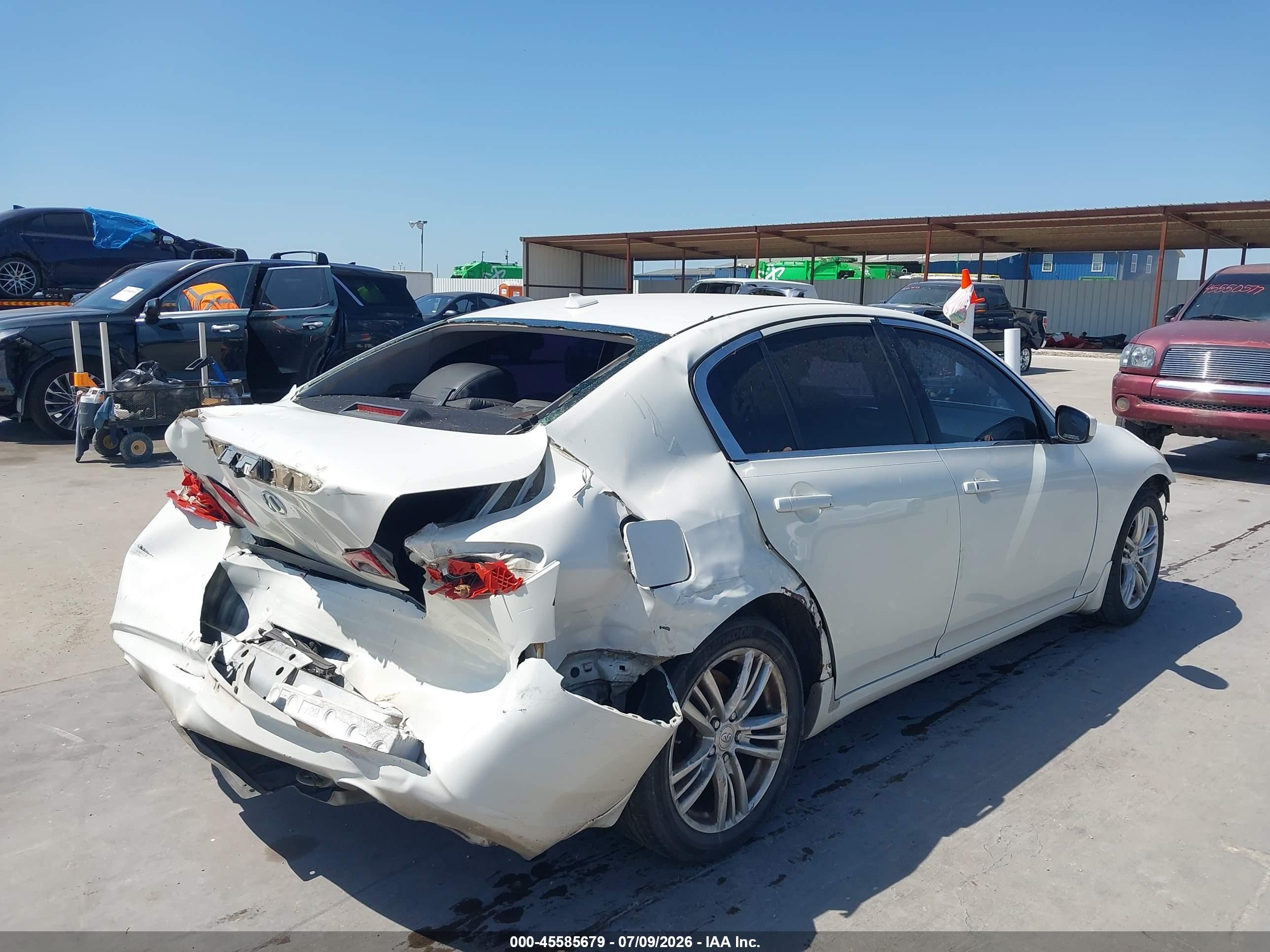 2011 Infiniti G25 Journey White vin: JN1DV6AP9BM831190